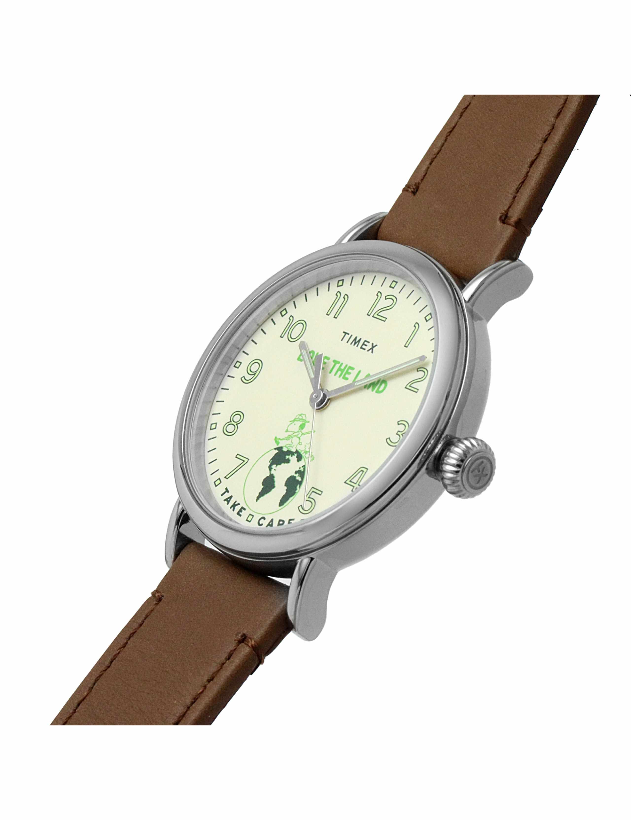 Timex Snoopy™ Brown Leather Watch 8 of 9