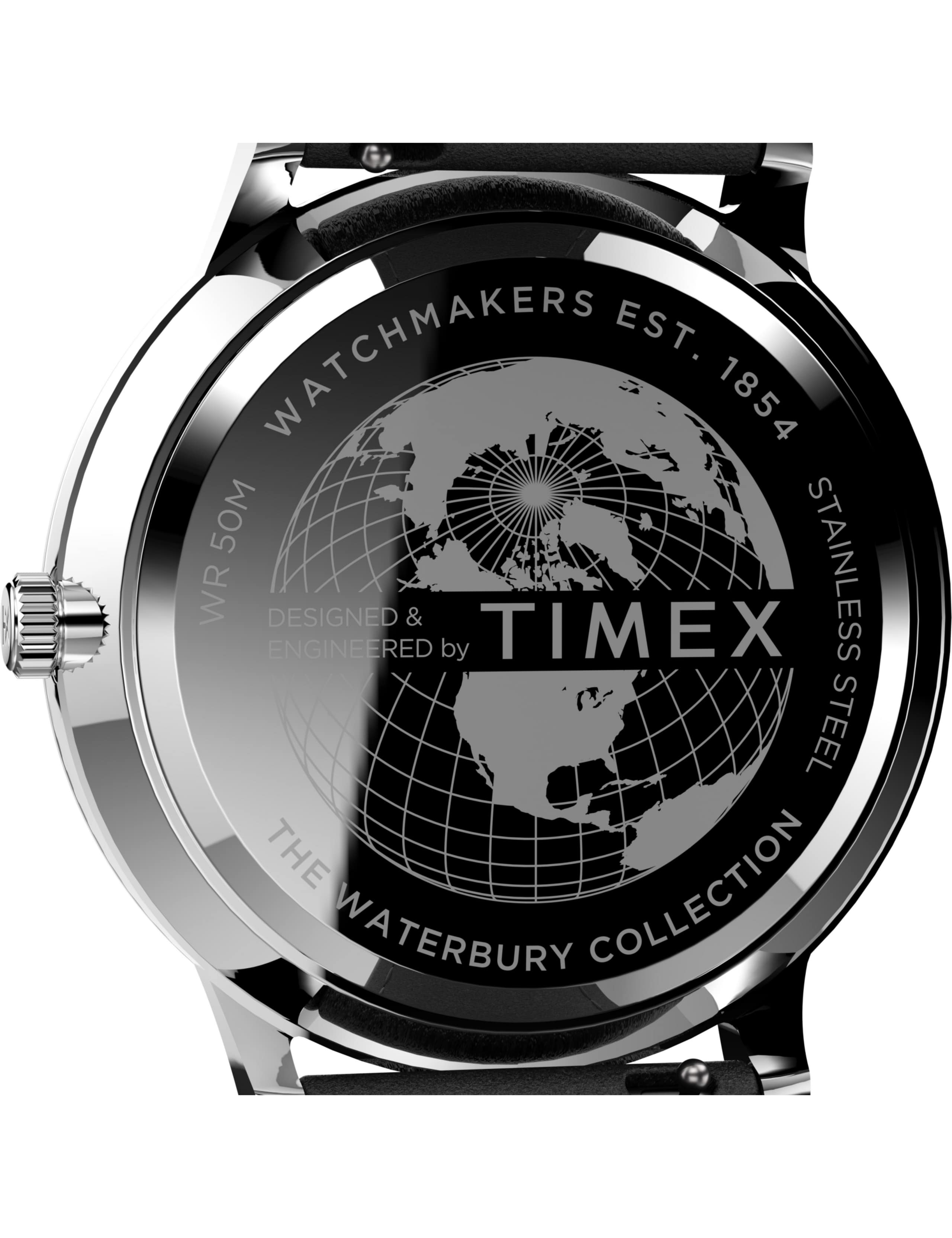 Timex Waterbury Classic Black Leather Watch 3 of 7