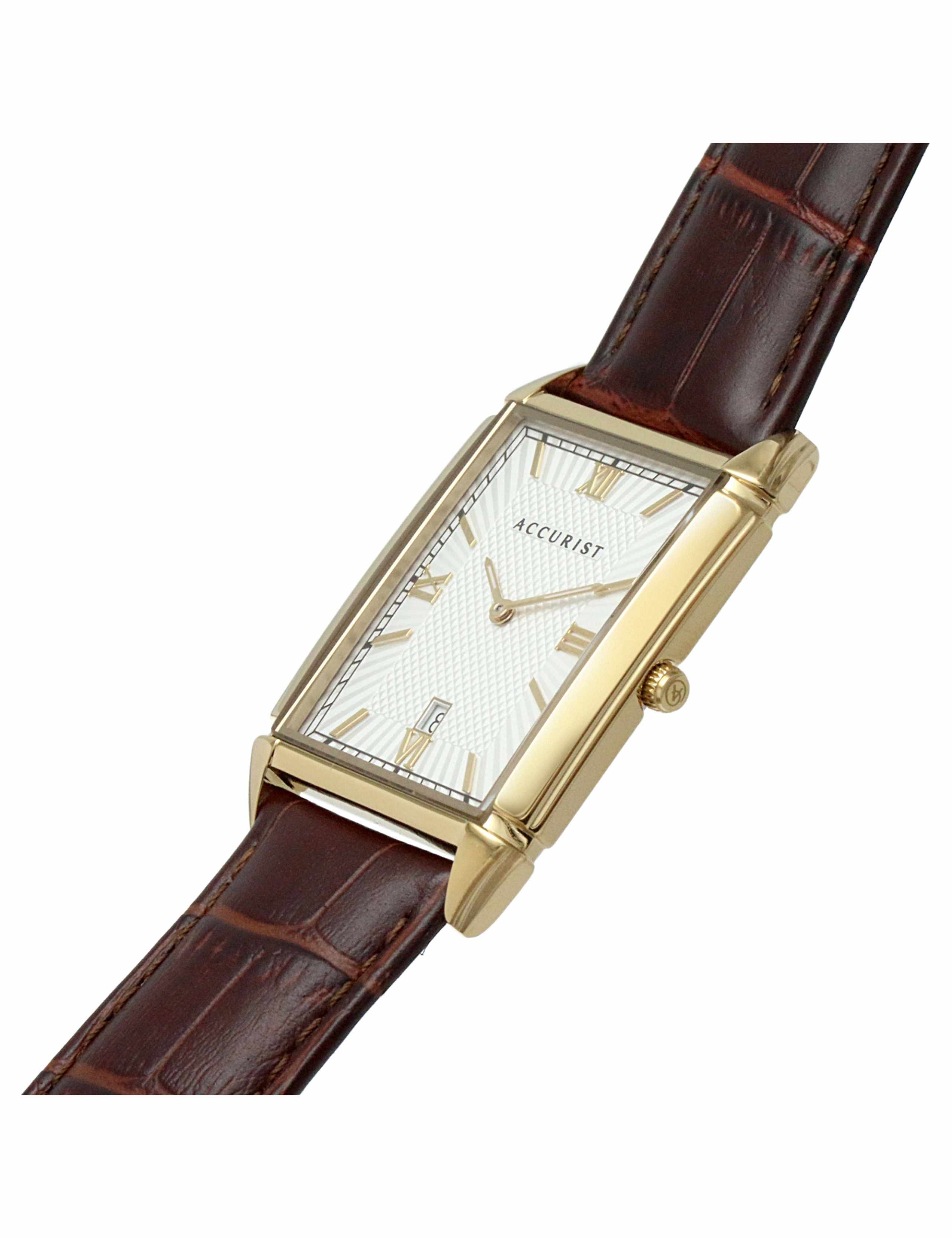 Accurist Brown Leather Watch 7 of 10