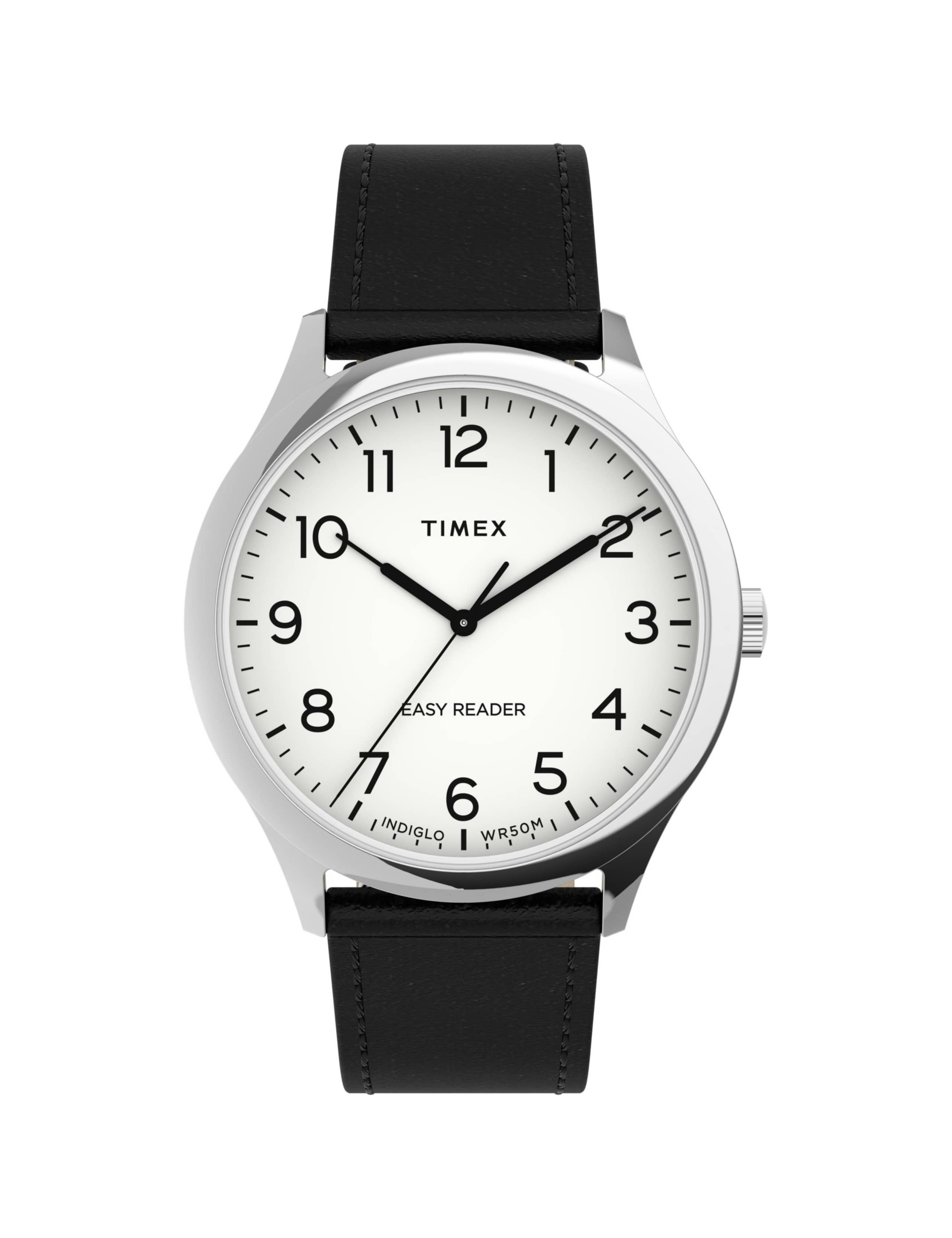 Timex Essential Black Leather Watch 1 of 7