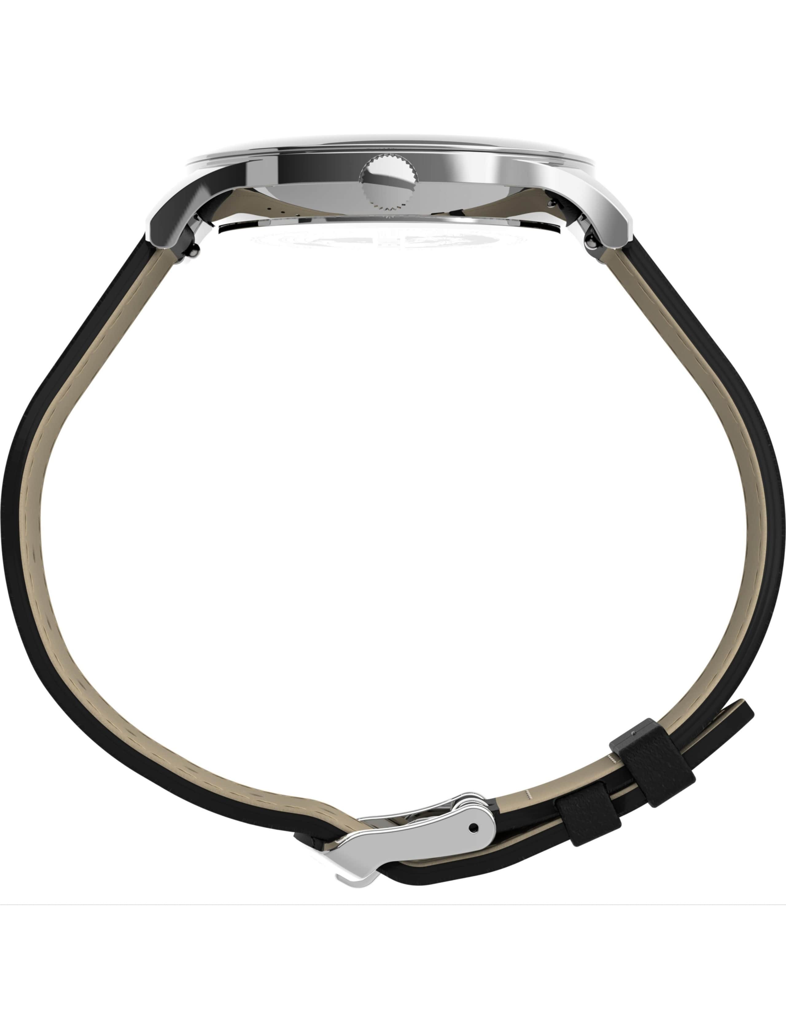 Timex Essential Black Leather Watch 2 of 7