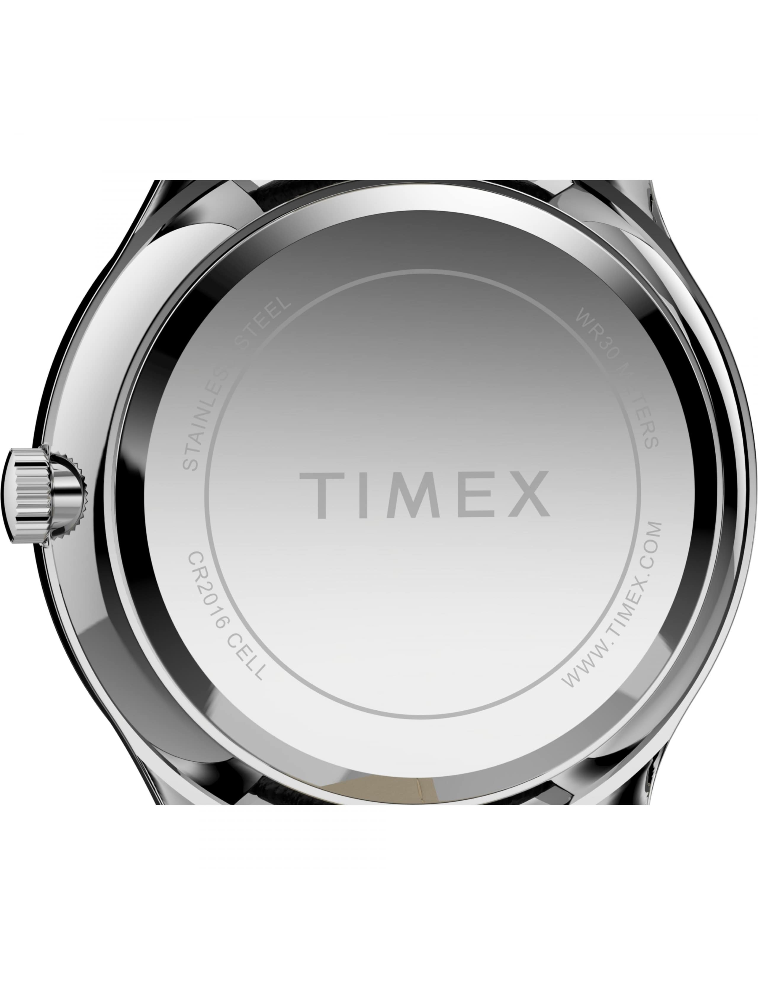 Timex Essential Black Leather Watch 4 of 7