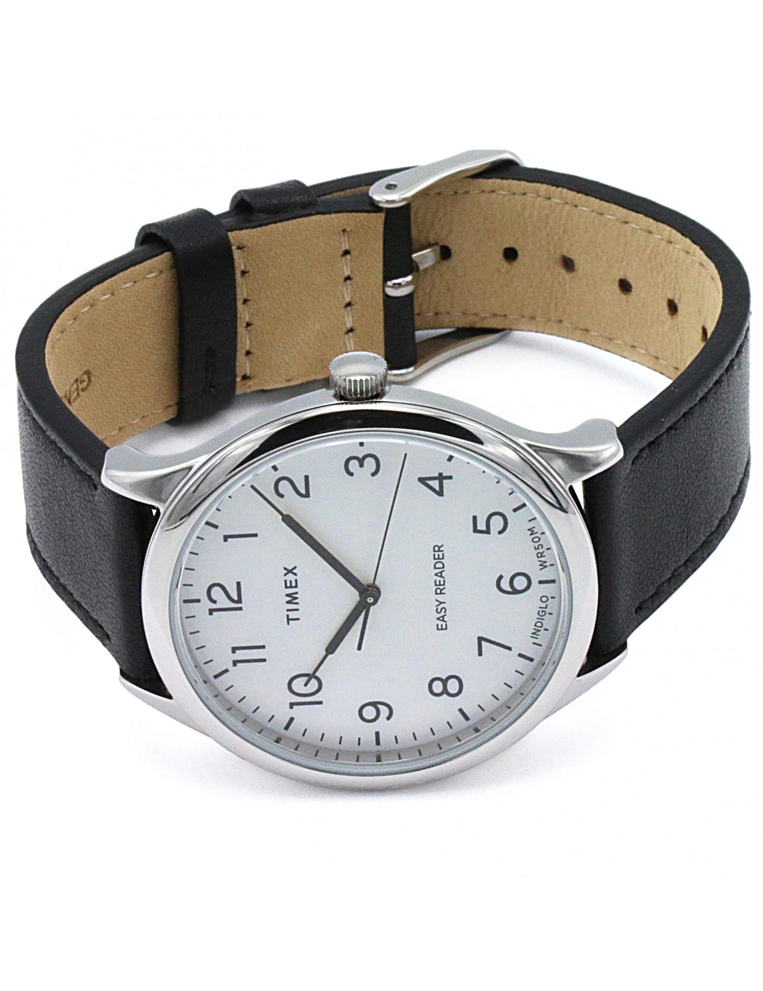 Timex Essential Black Leather Watch 5 of 7