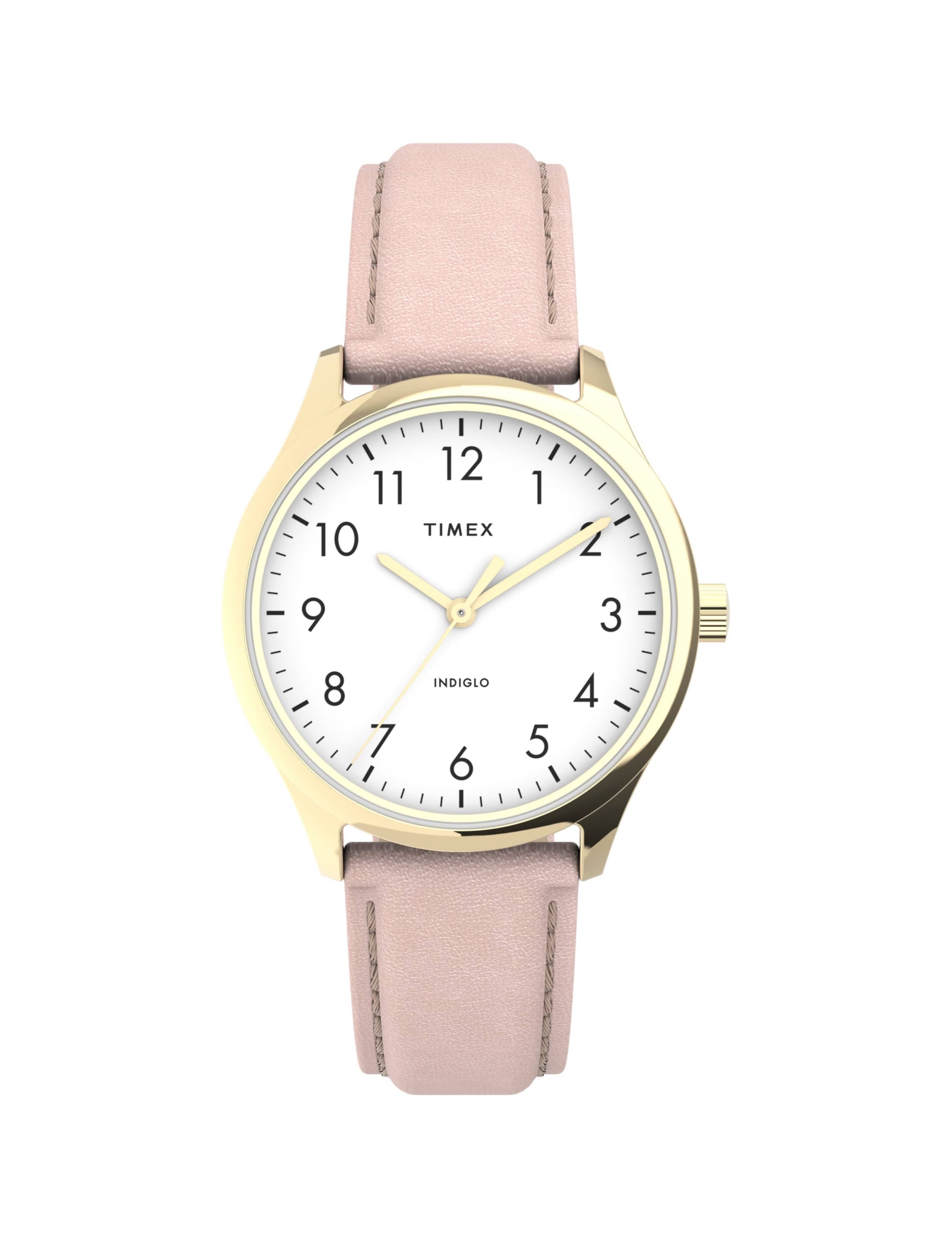 Timex Modern Easy Reader Pink Leather Watch 1 of 6