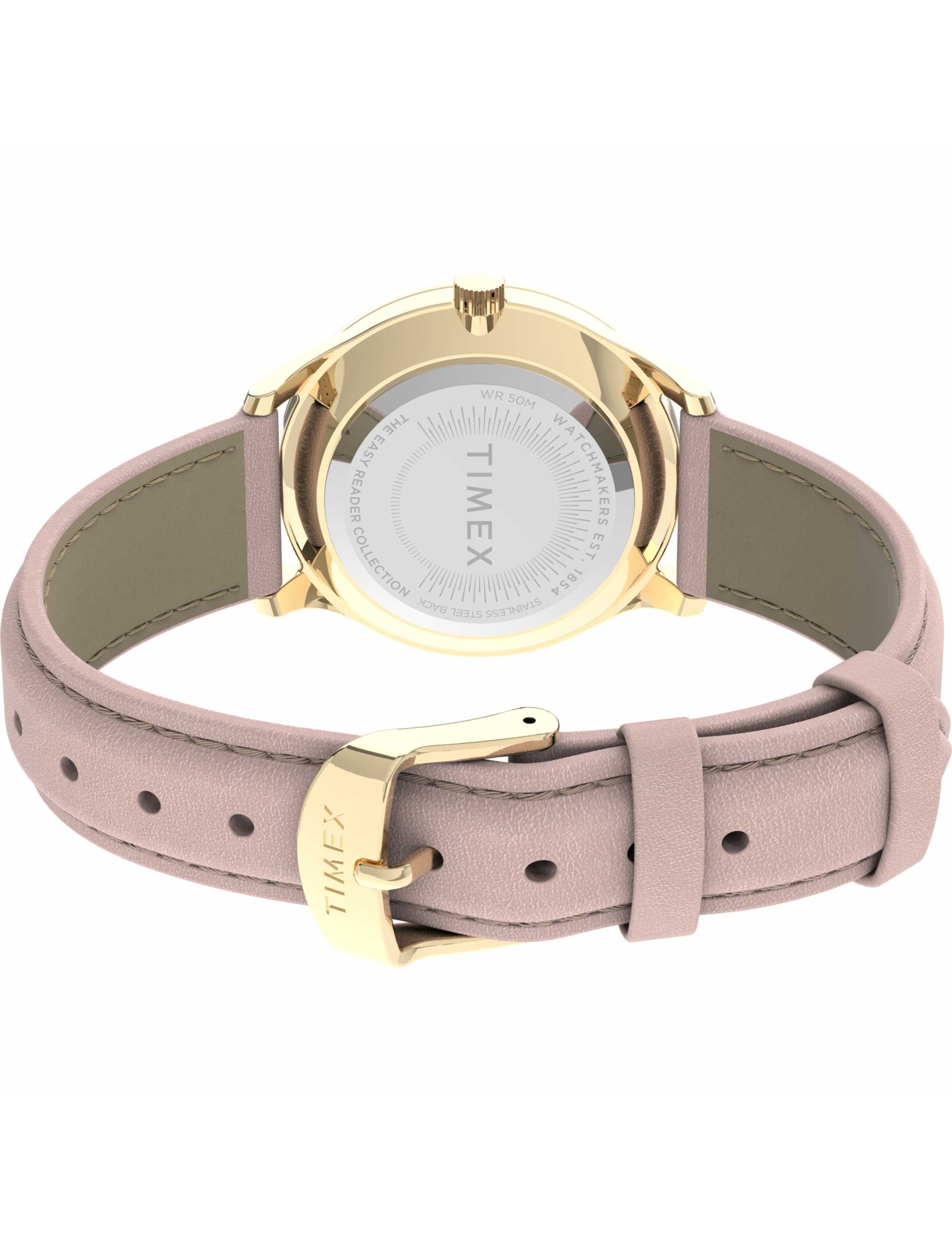 Timex Modern Easy Reader Pink Leather Watch 3 of 6
