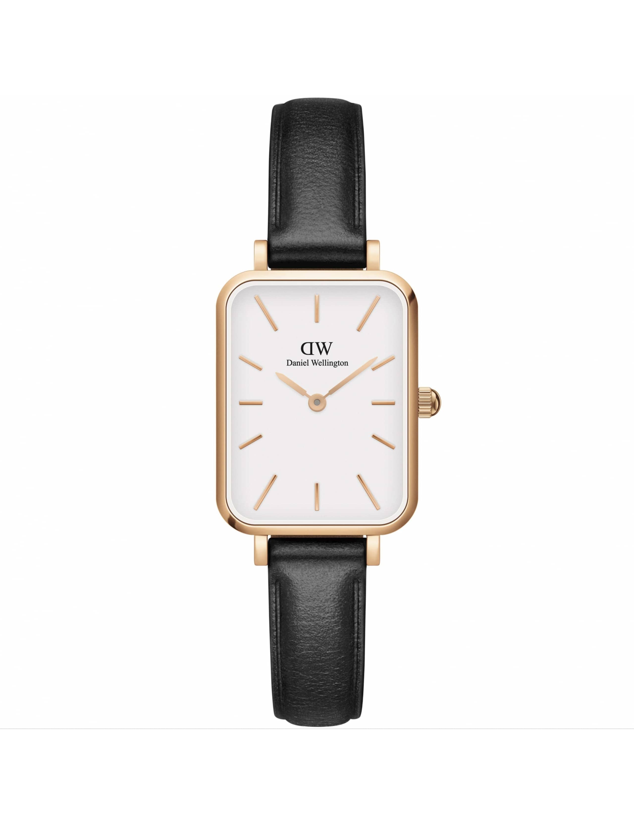 Daniel Wellington Quadro Black Leather Watch 1 of 4