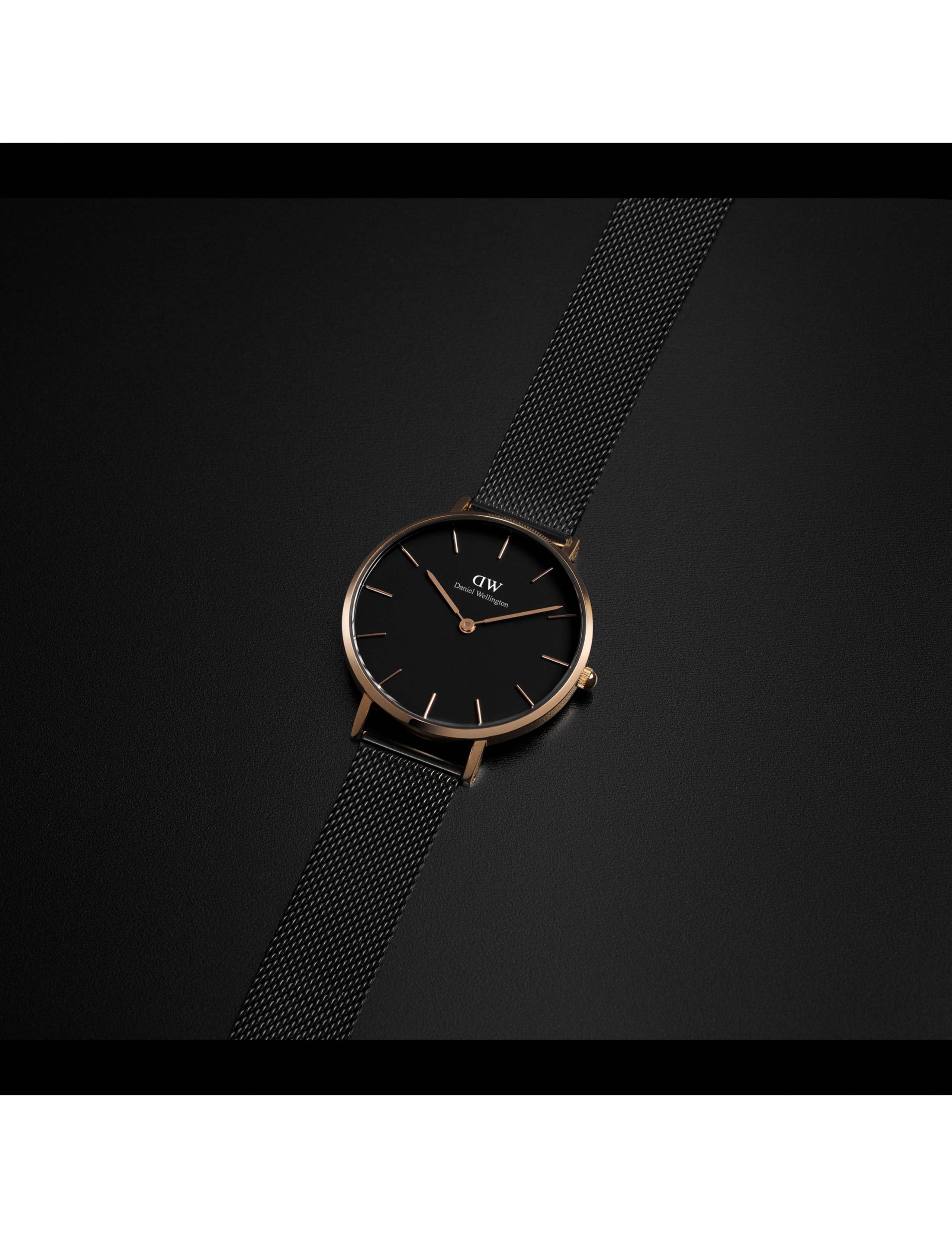 Daniel Wellington Petite Ashfield Black Stainless Steel Watch 2 of 7