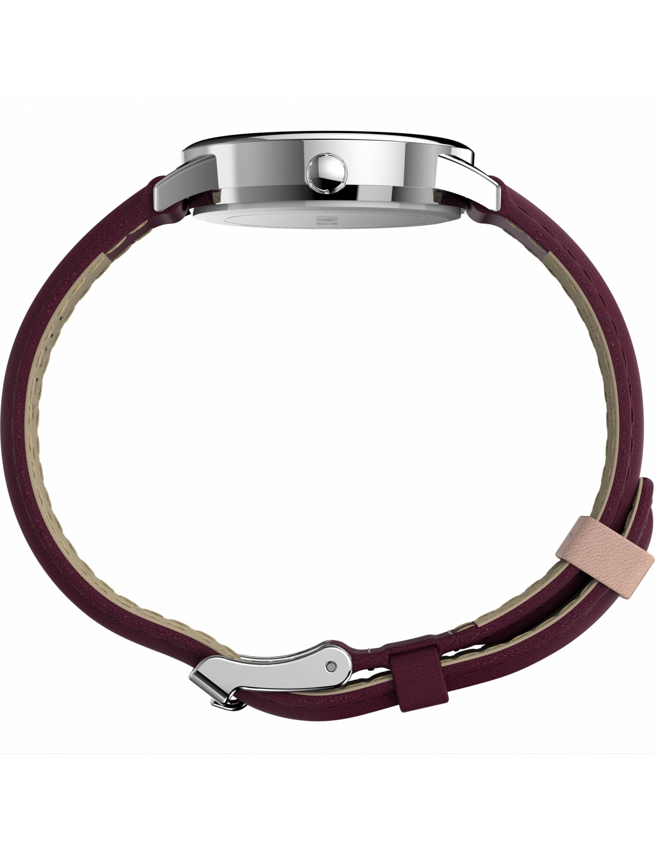Timex Easy Reader Burgundy Leather Watch 2 of 8