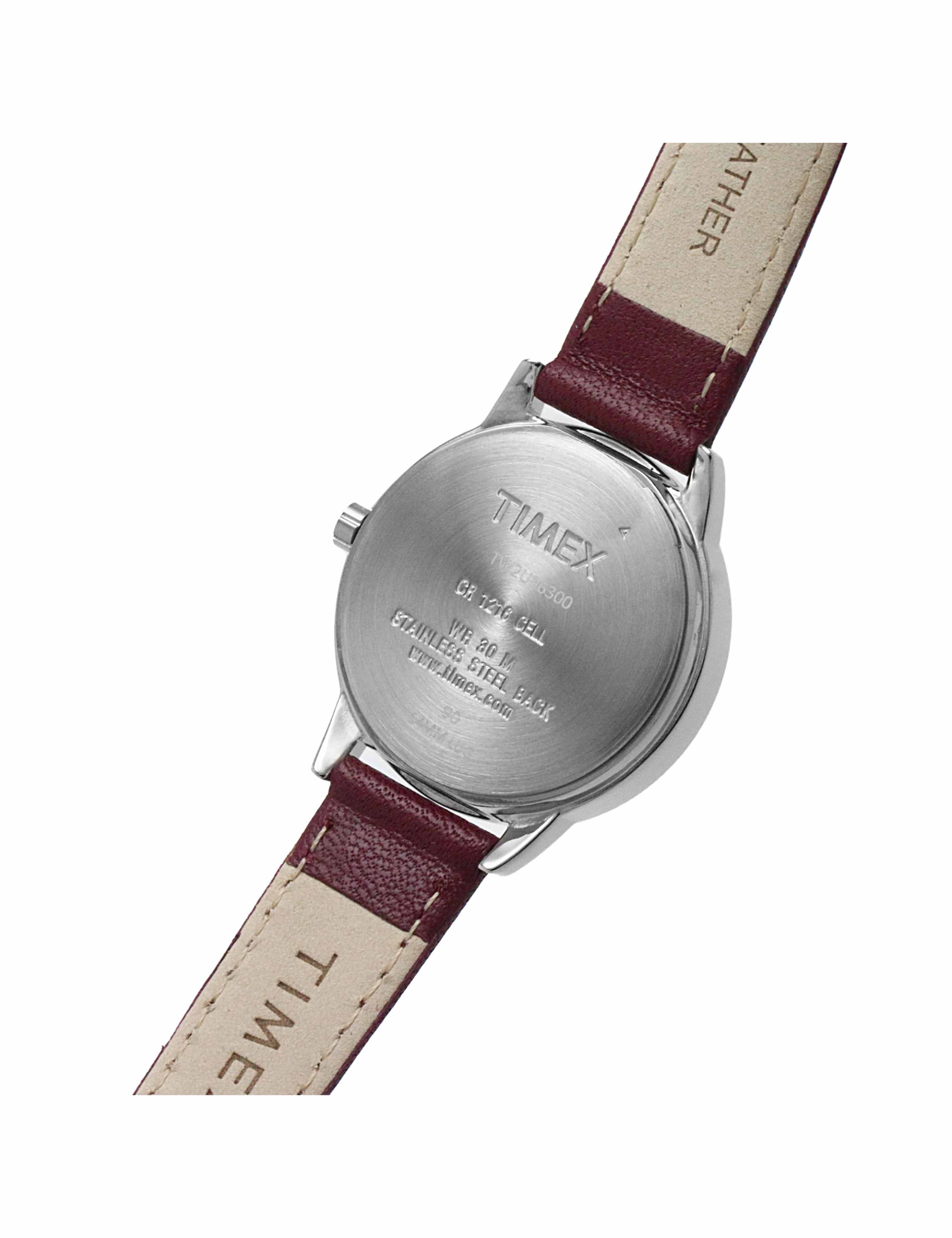 Timex Easy Reader Burgundy Leather Watch 8 of 8