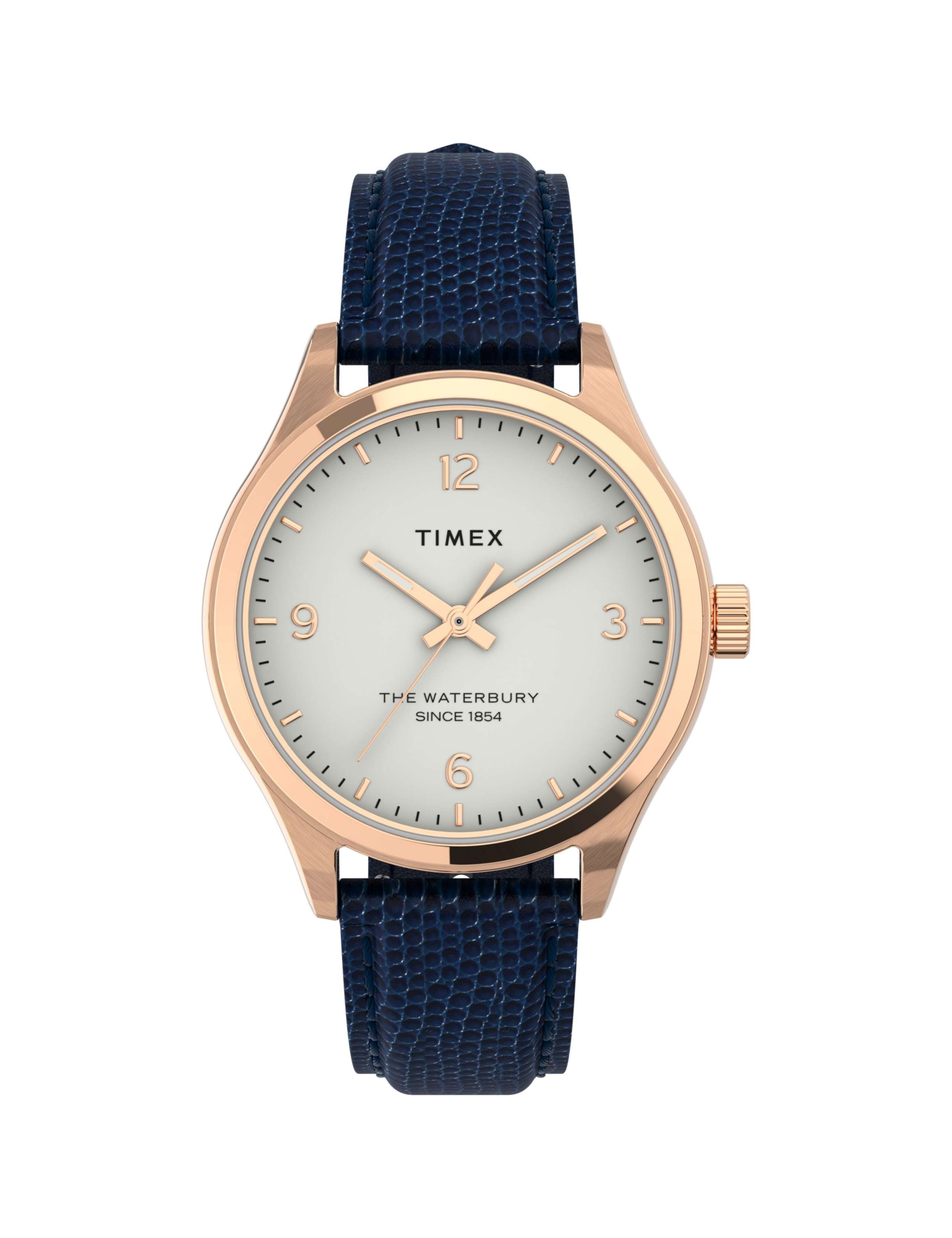 Timex Waterbury Blue Leather Watch 1 of 6