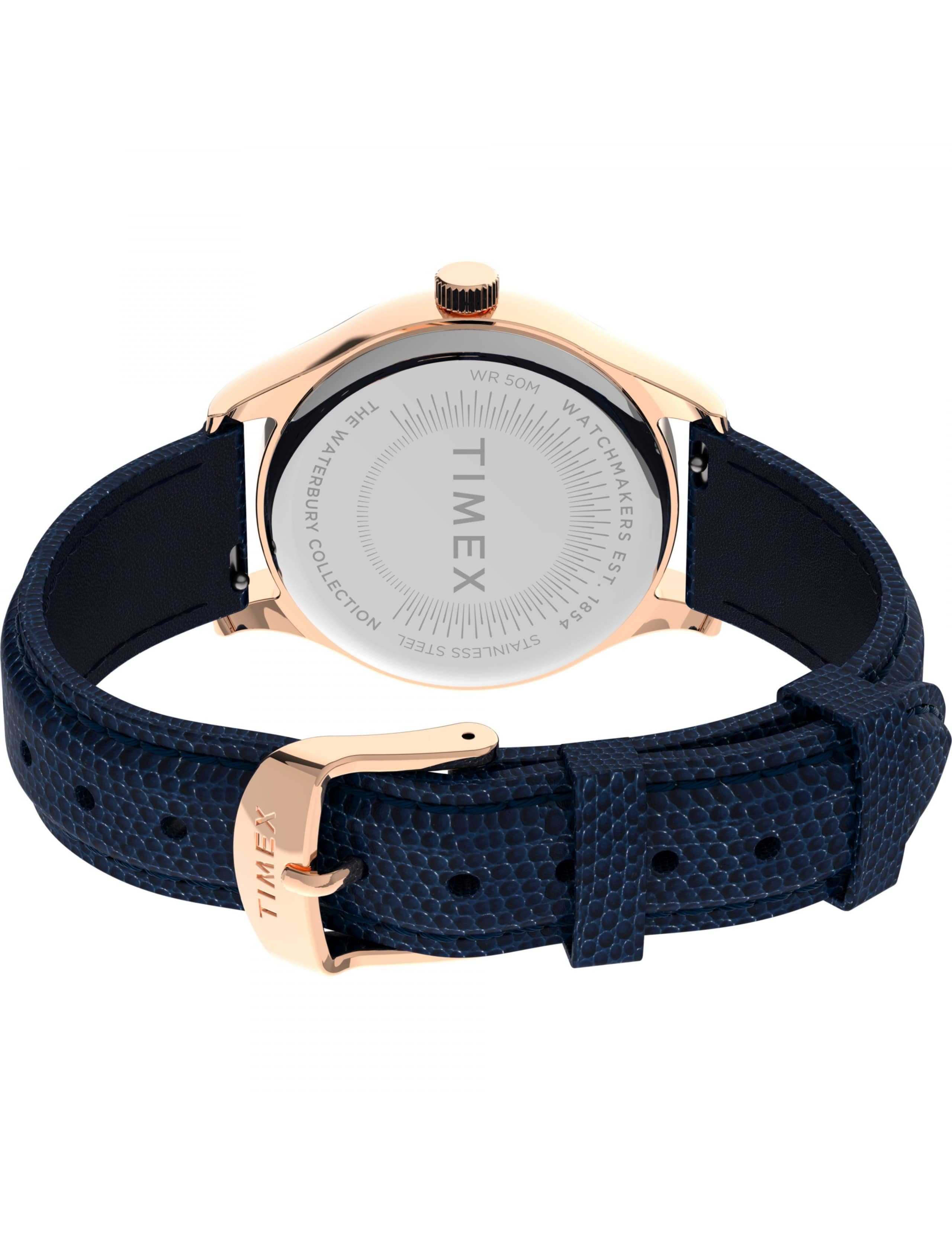 Timex Waterbury Blue Leather Watch 2 of 6