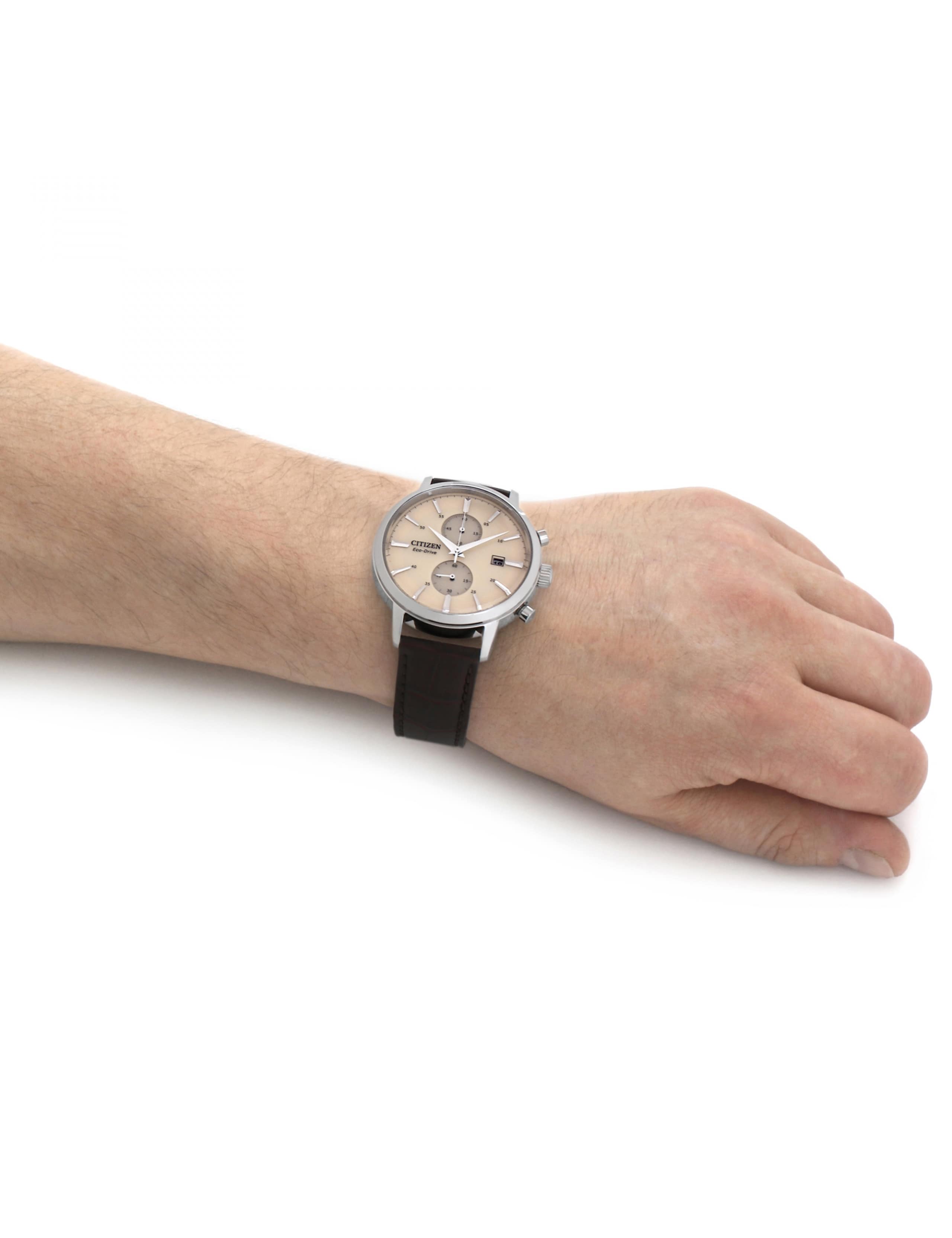 Citizen Twin Eye Leather Chronograph Watch 5 of 7