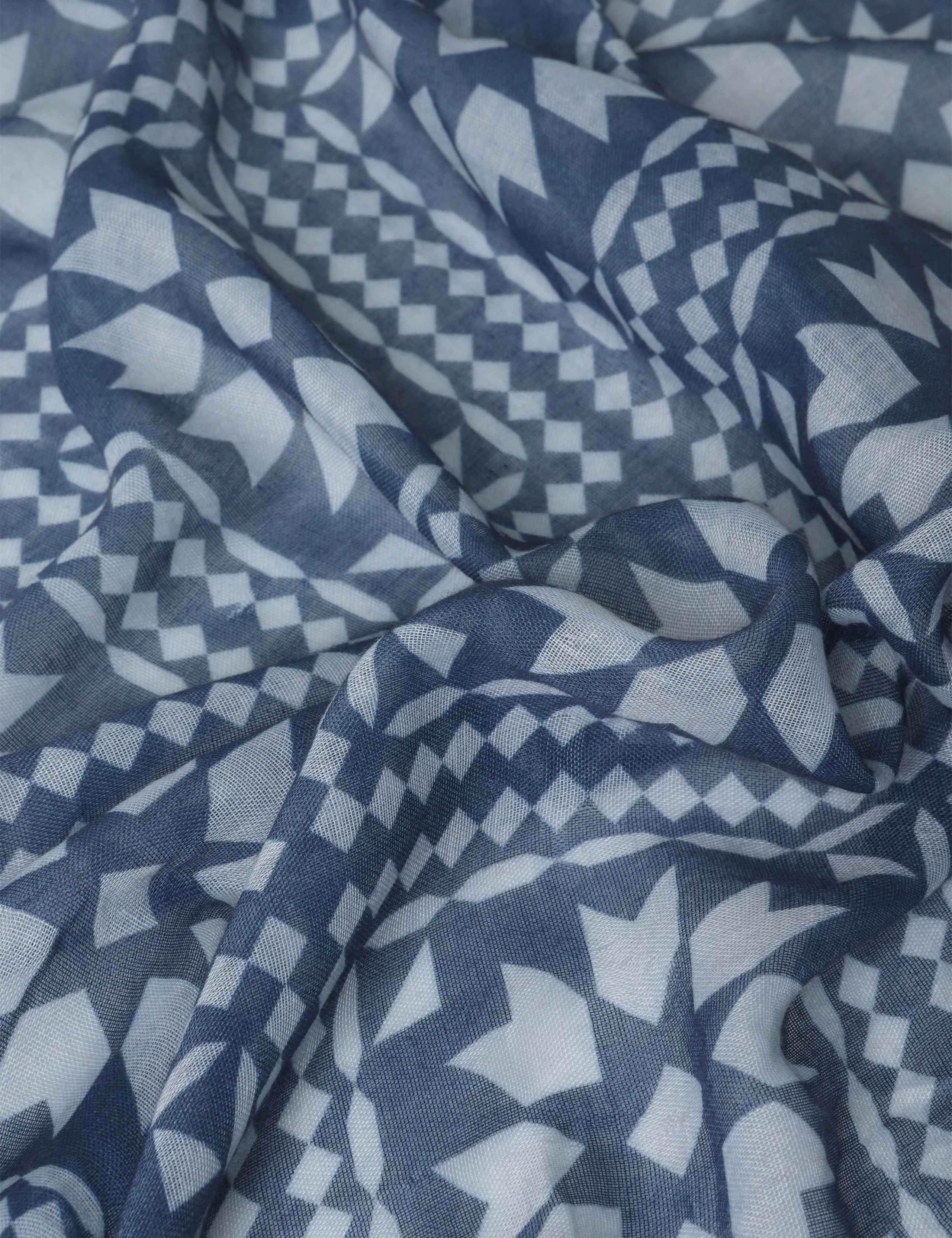 Blue Star Print Scarf 3 of 3