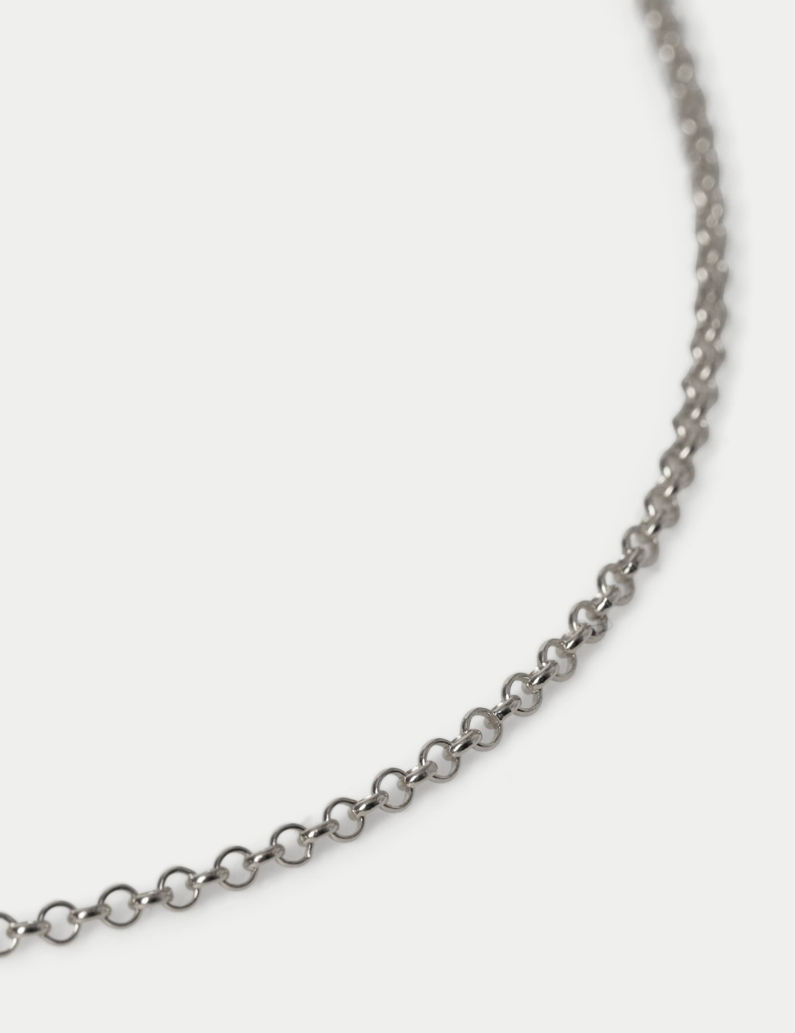 Auto Sterling Curb Chain Necklace 2 of 3