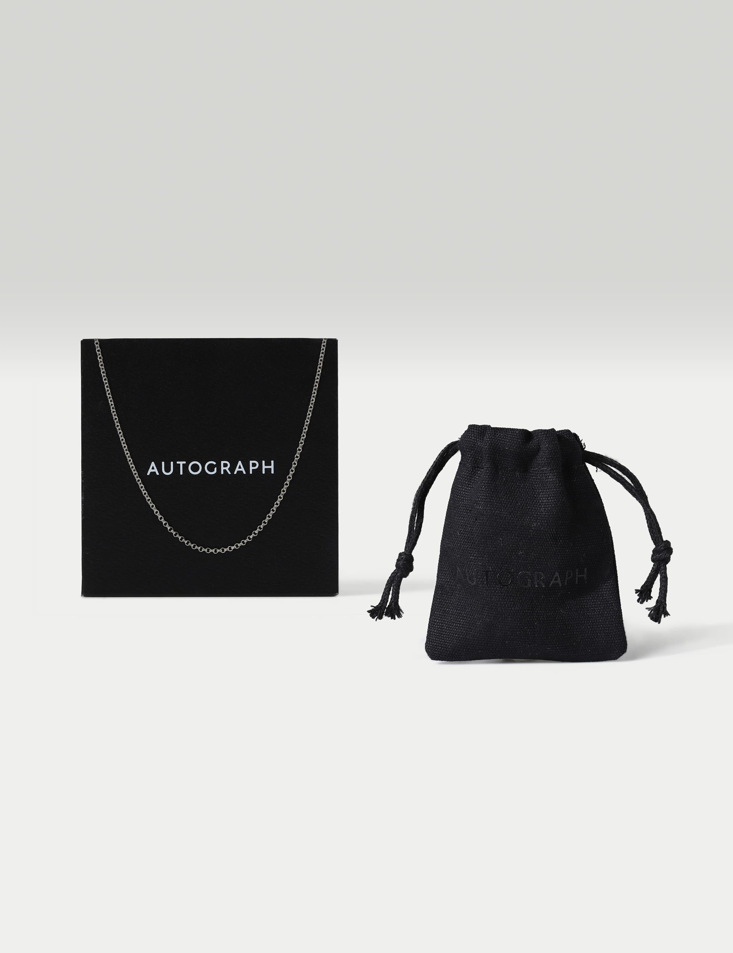 Auto Sterling Curb Chain Necklace 3 of 3