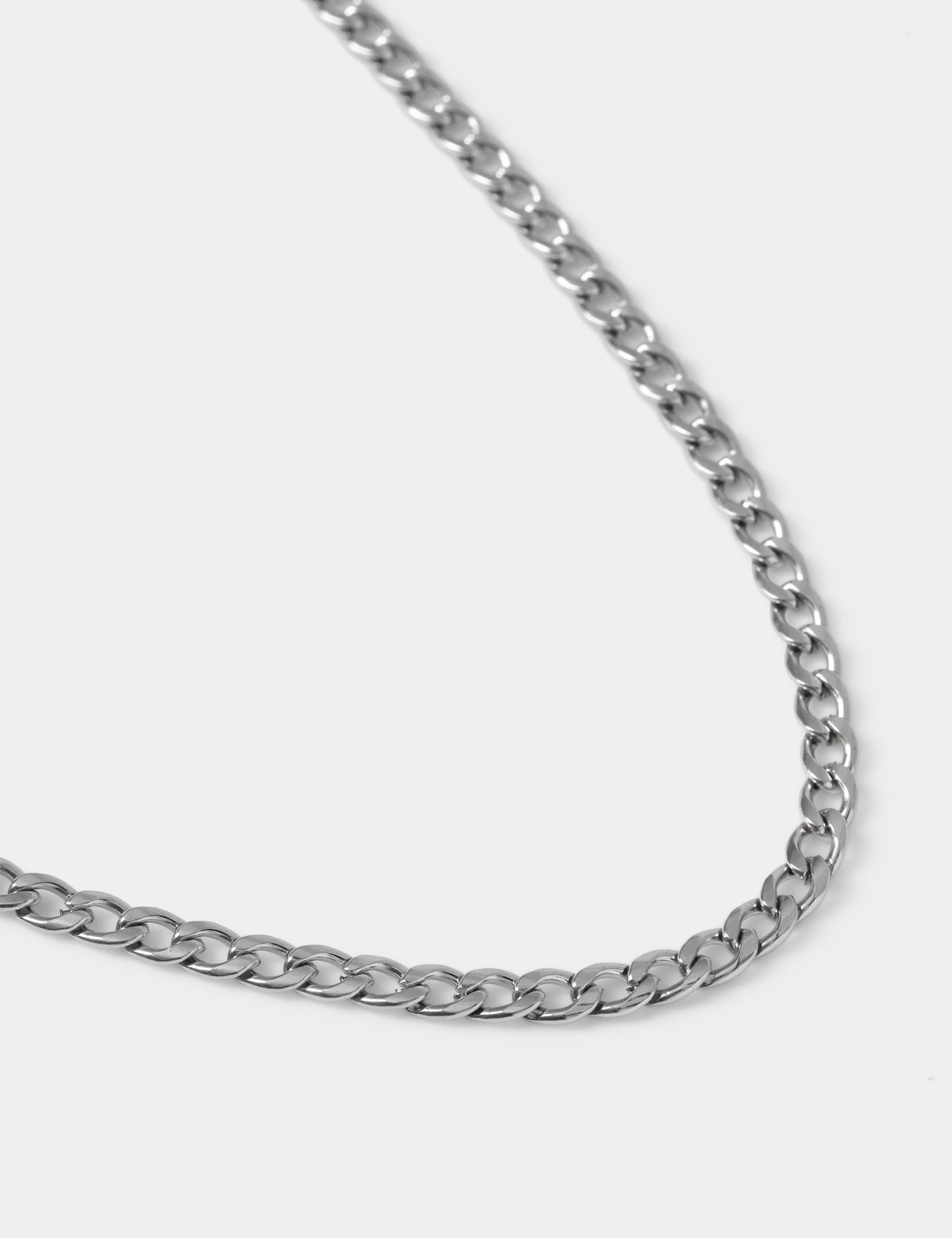 Stainless Curb Chain Necklace 3 of 3