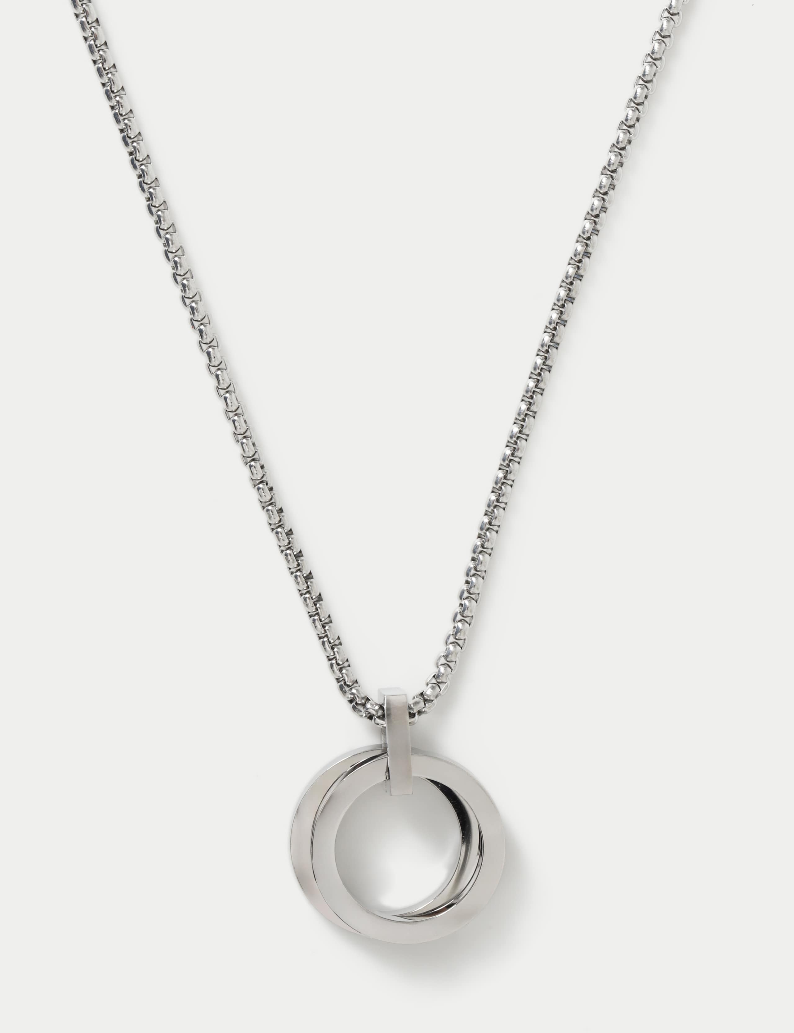 Stainless Open Pendant Necklace 3 of 3