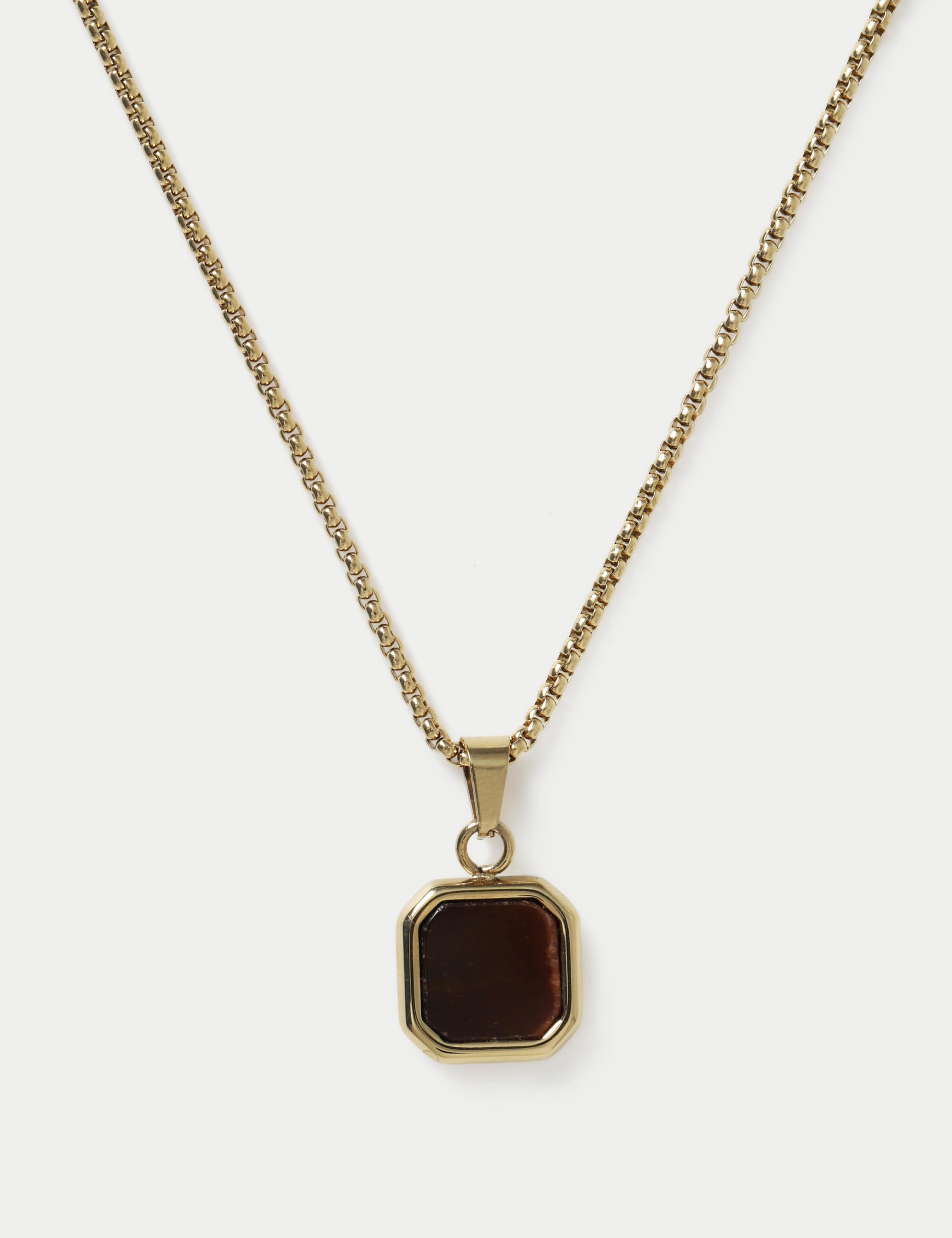 Stainless and Tigers Eye Necklace 3 of 3