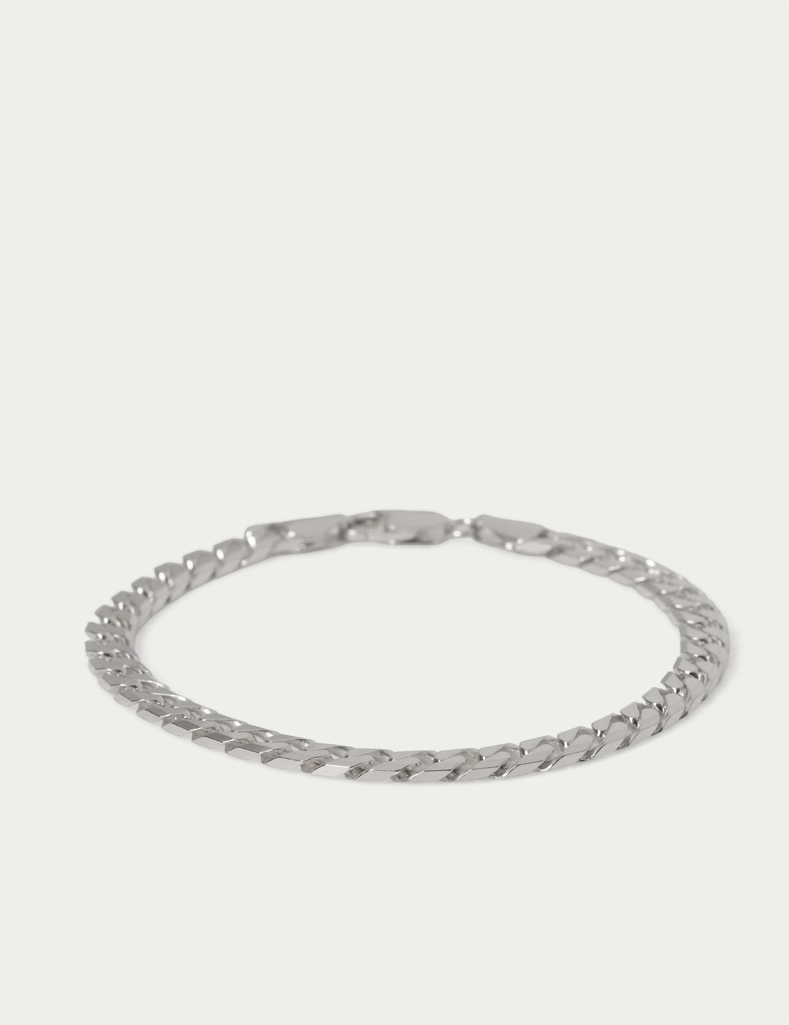 Auto Sterling Chunky Curb Chain Bracelet 2 of 3
