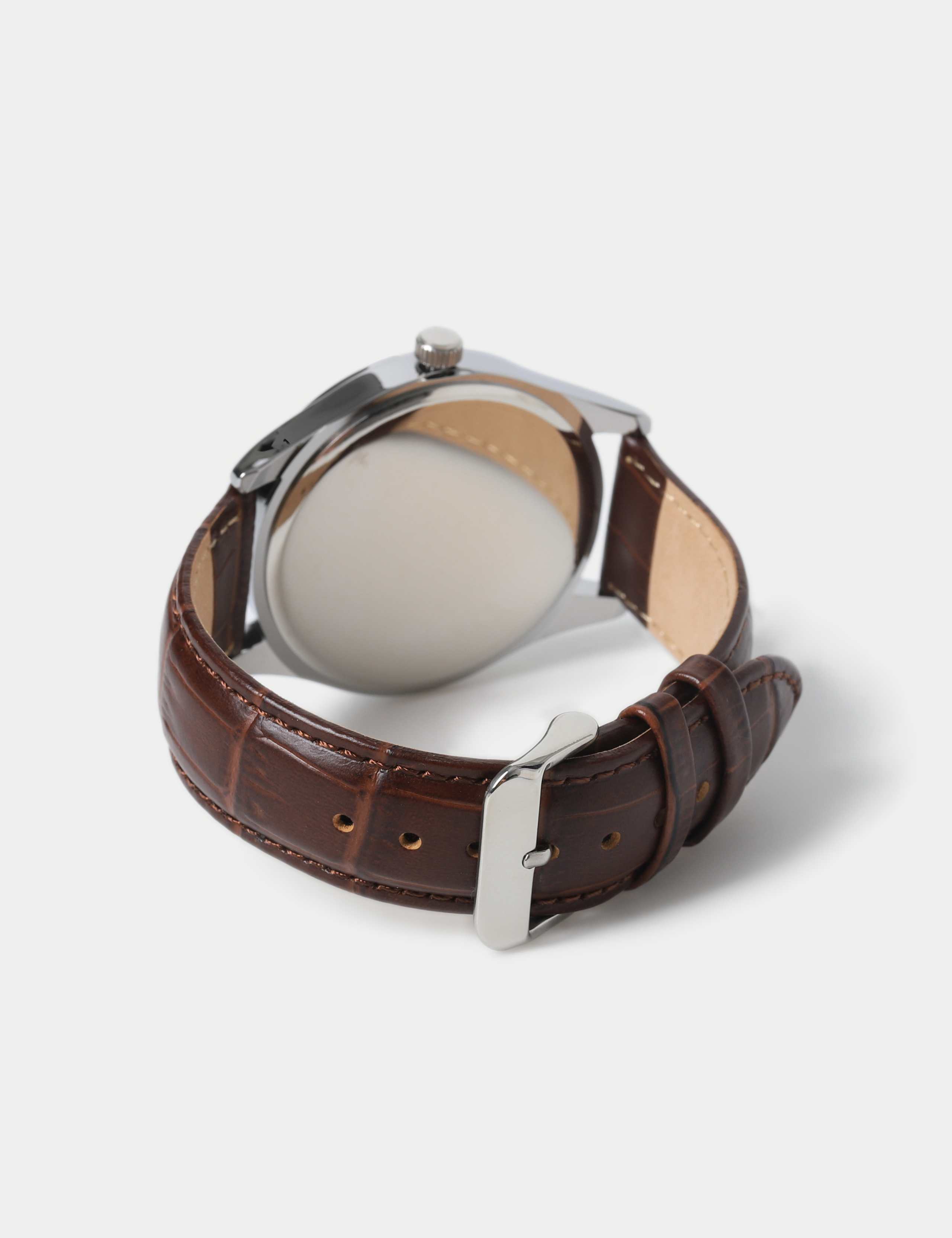 ROMAN NUMERAL DIAL LEATHER WATCH 3 of 3