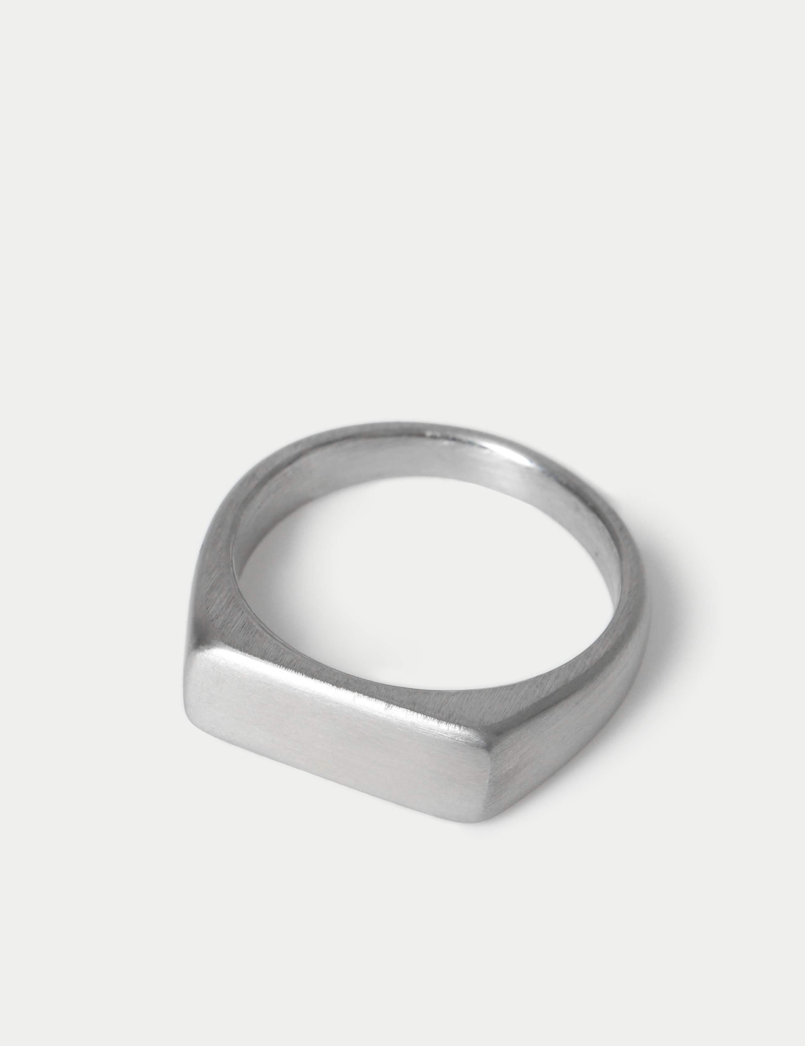 Auto Stainless Brushed Squared Ring 2 of 2