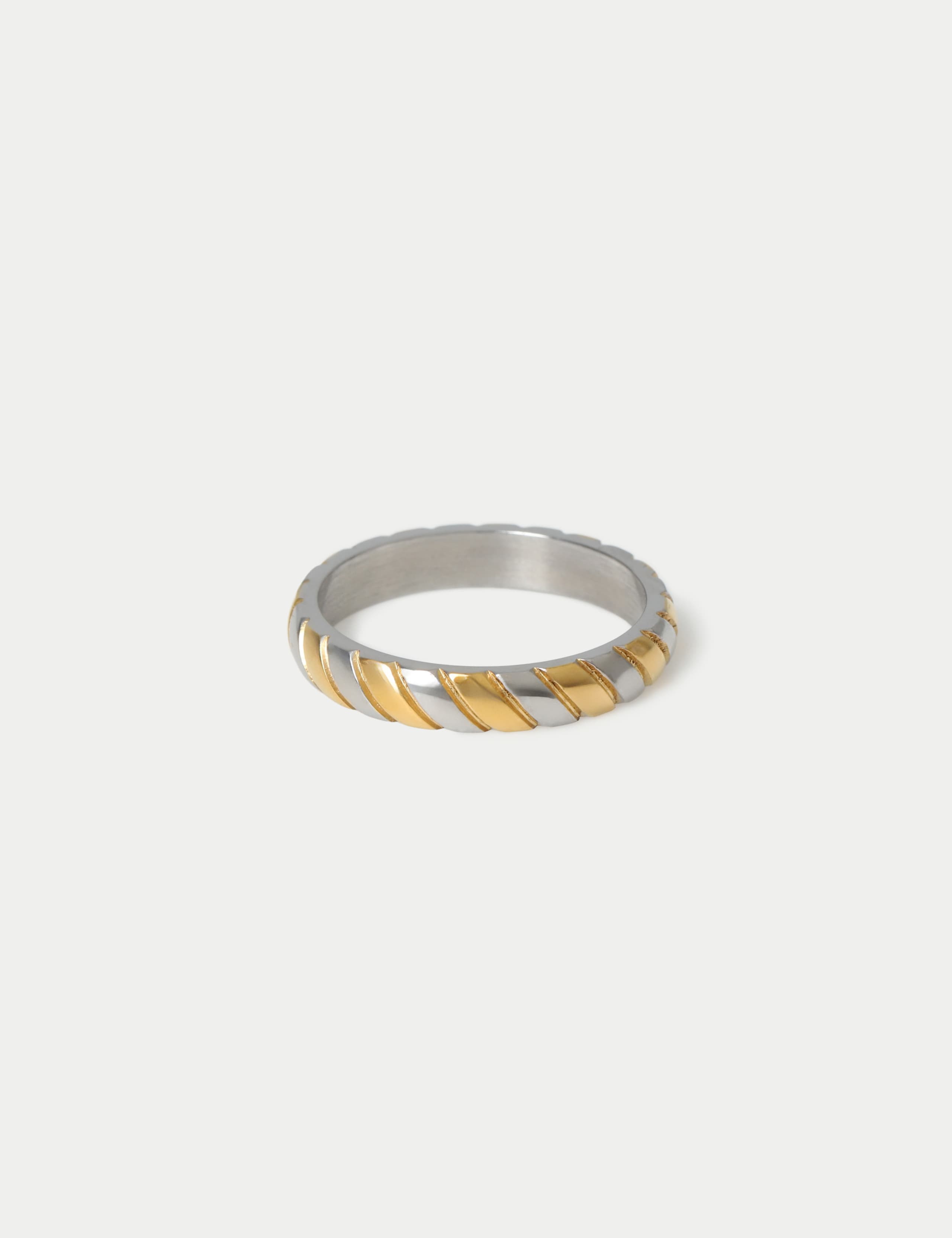 Mixed Metal Band Ring 2 of 2