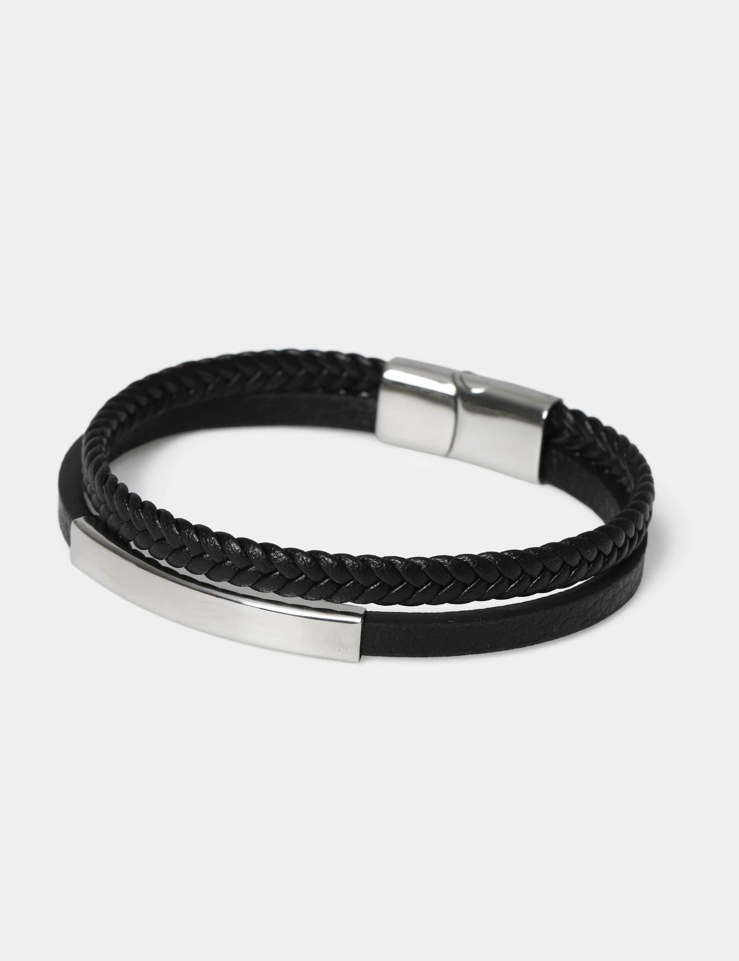 Genuine Leather Double Row Bracelet 2 of 2
