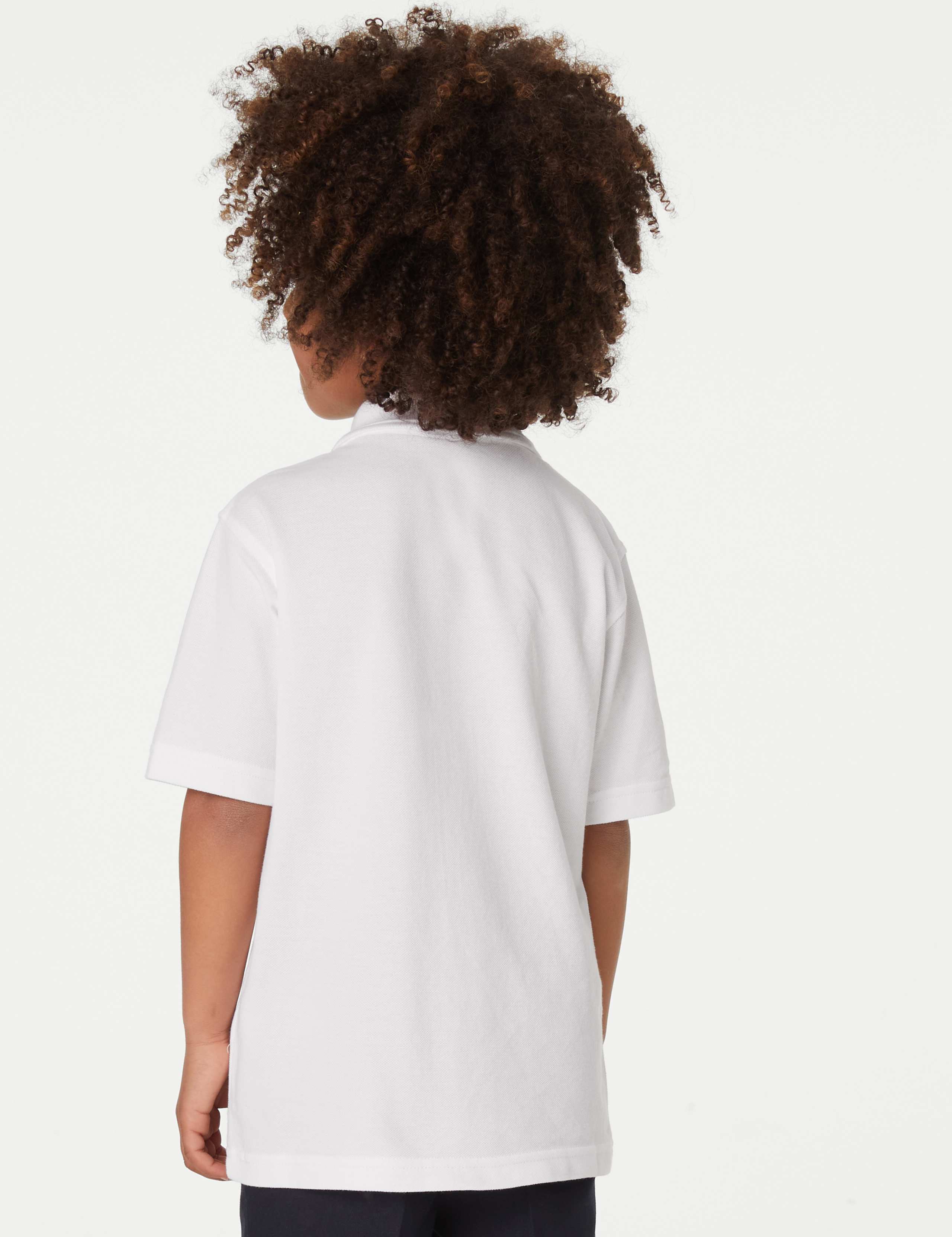 5pk Unisex Pure Cotton School Polo Shirts (2-18 Yrs) 4 of 4