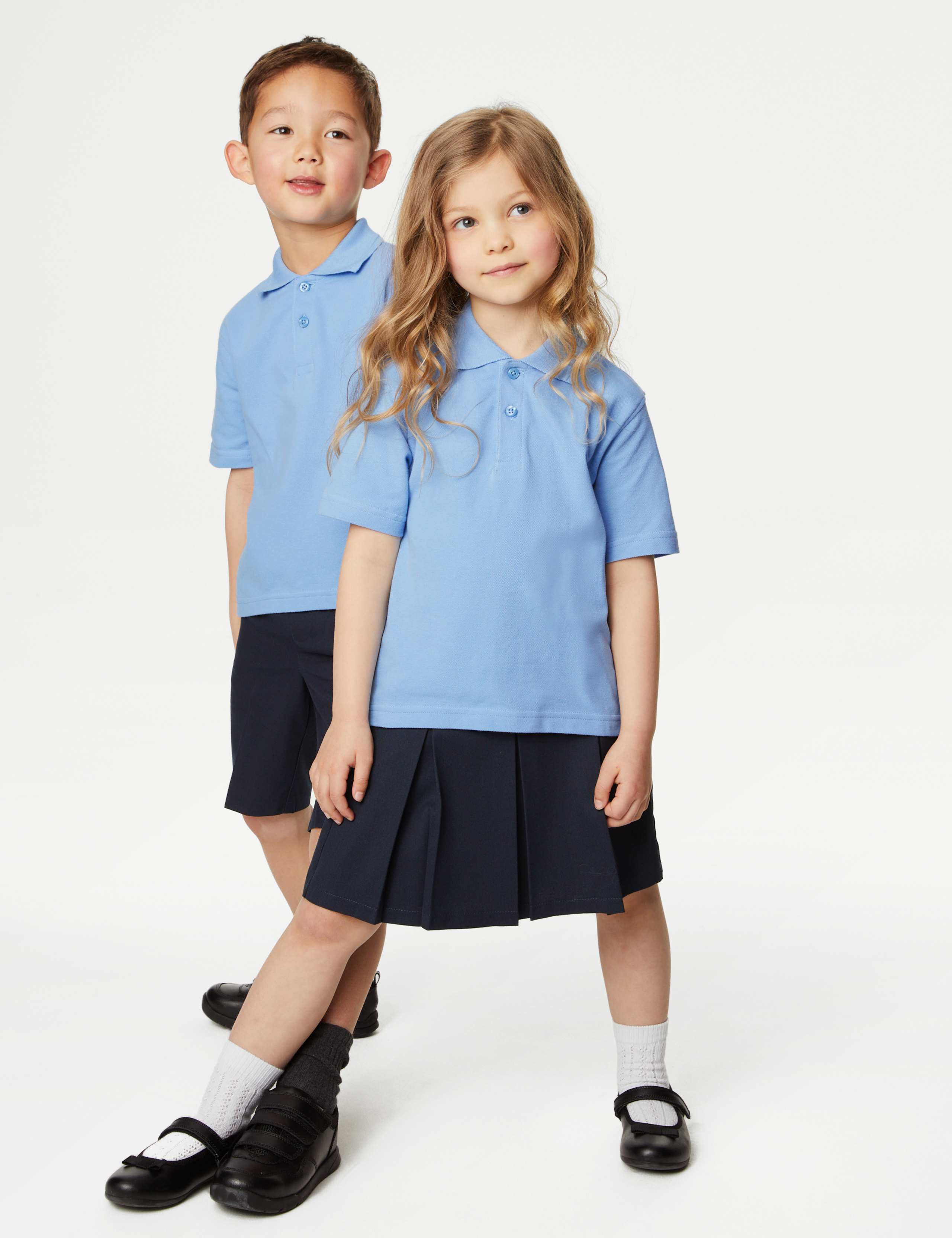 3 Pack Unisex Stain Resist School Polo Shirts (2-18 Yrs) 3 of 7