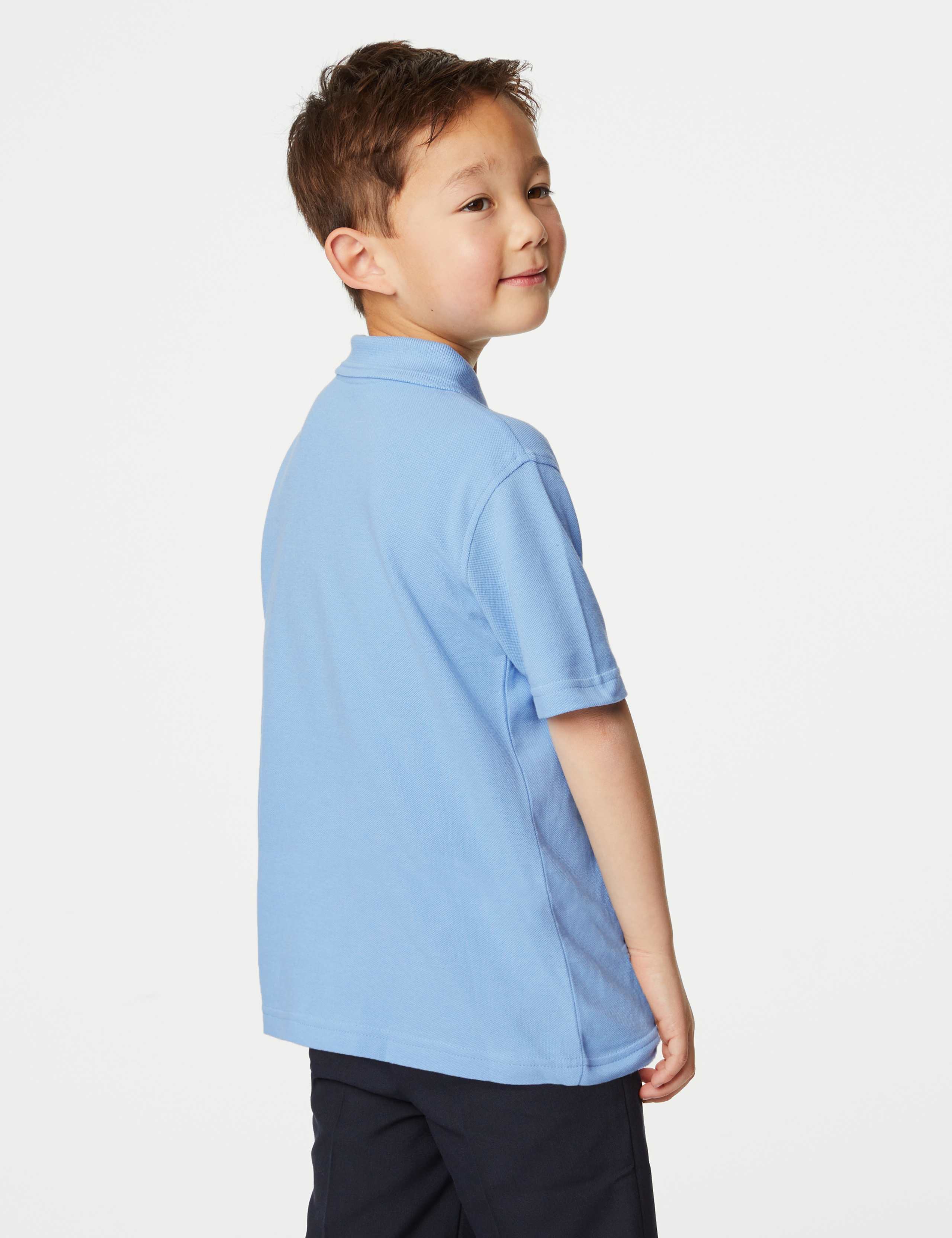 3pk Unisex Stain Resist School Polo Shirts (2-18 Yrs) 7 of 7
