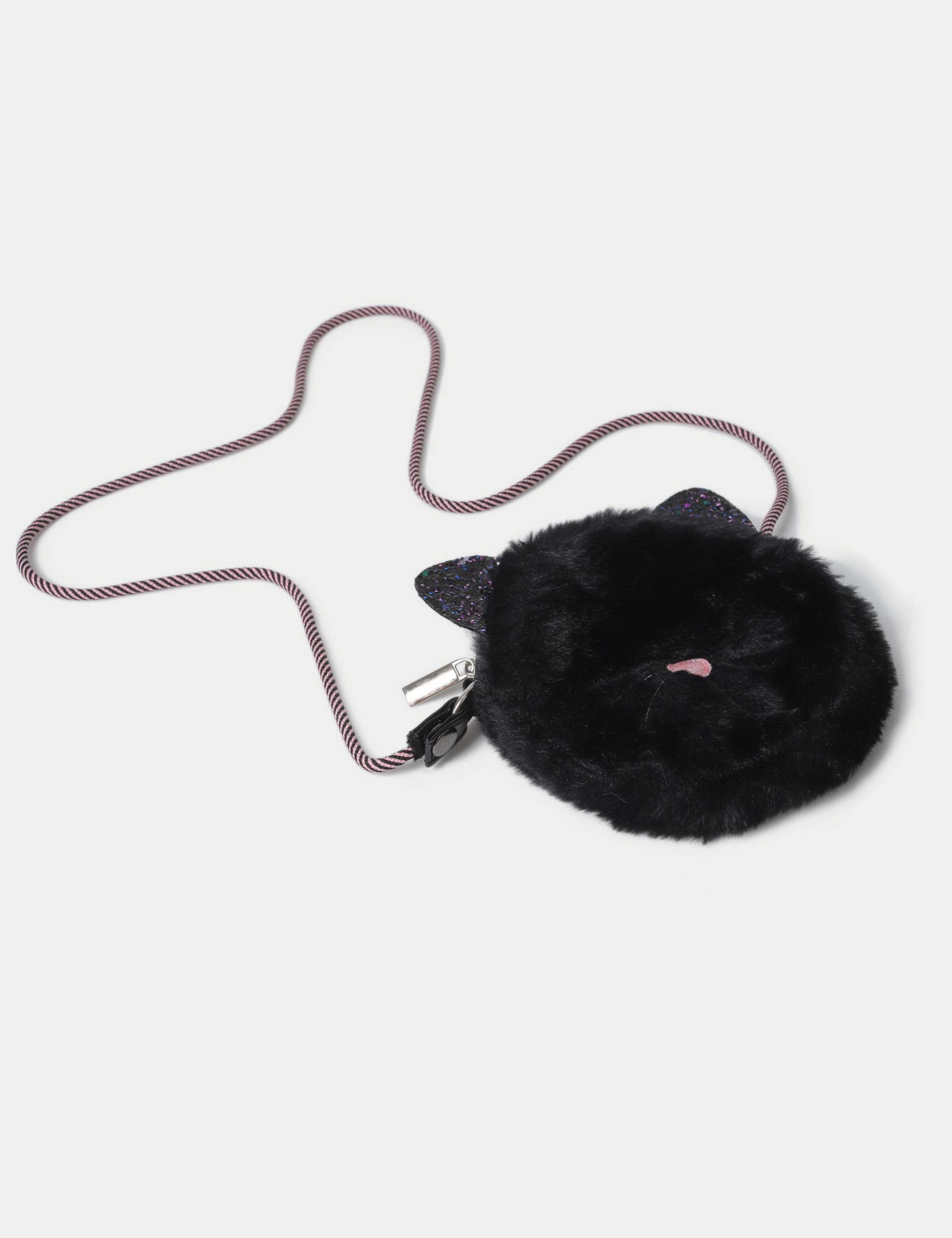 Halloween Fluffy Black Cat Bag 2 of 3