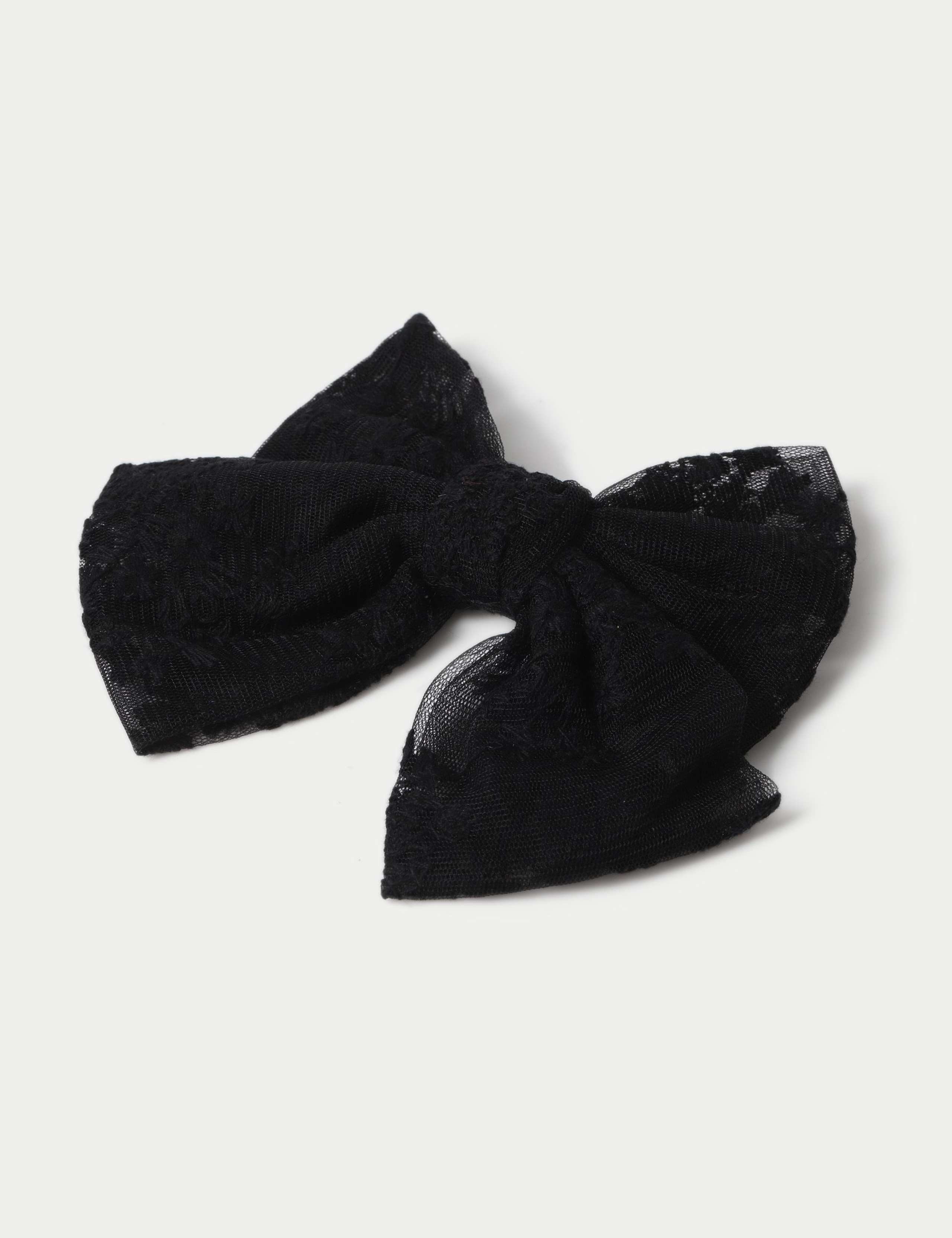 Black Lace Hair Bow 2 of 3