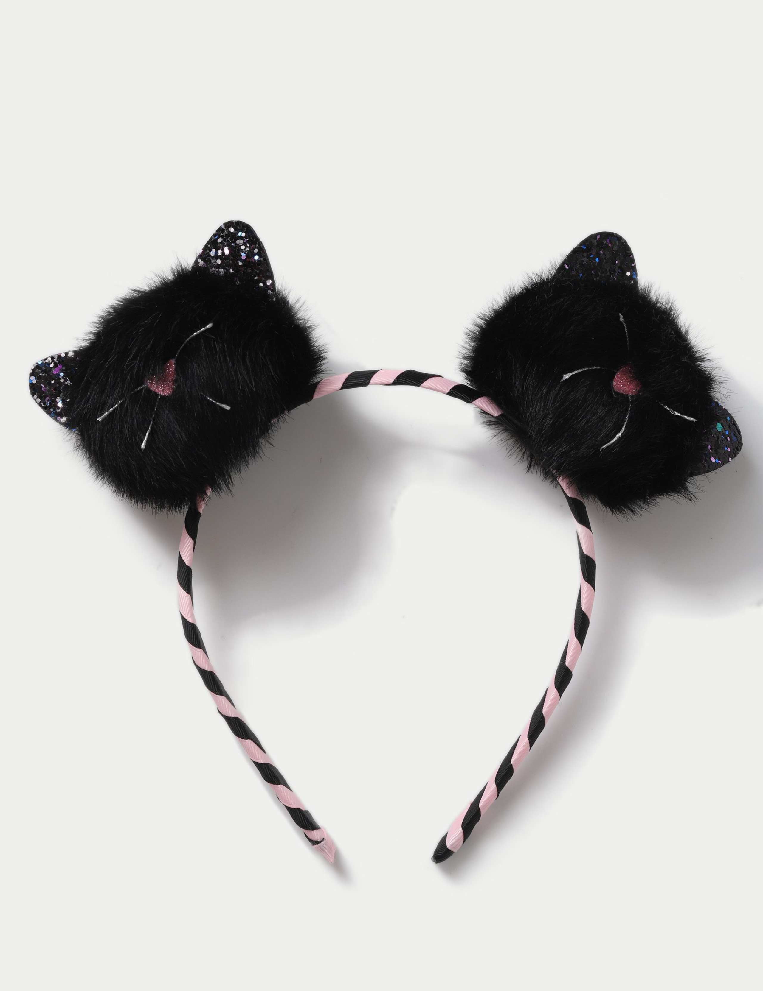 Halloween Cat Pom Headband 2 of 2
