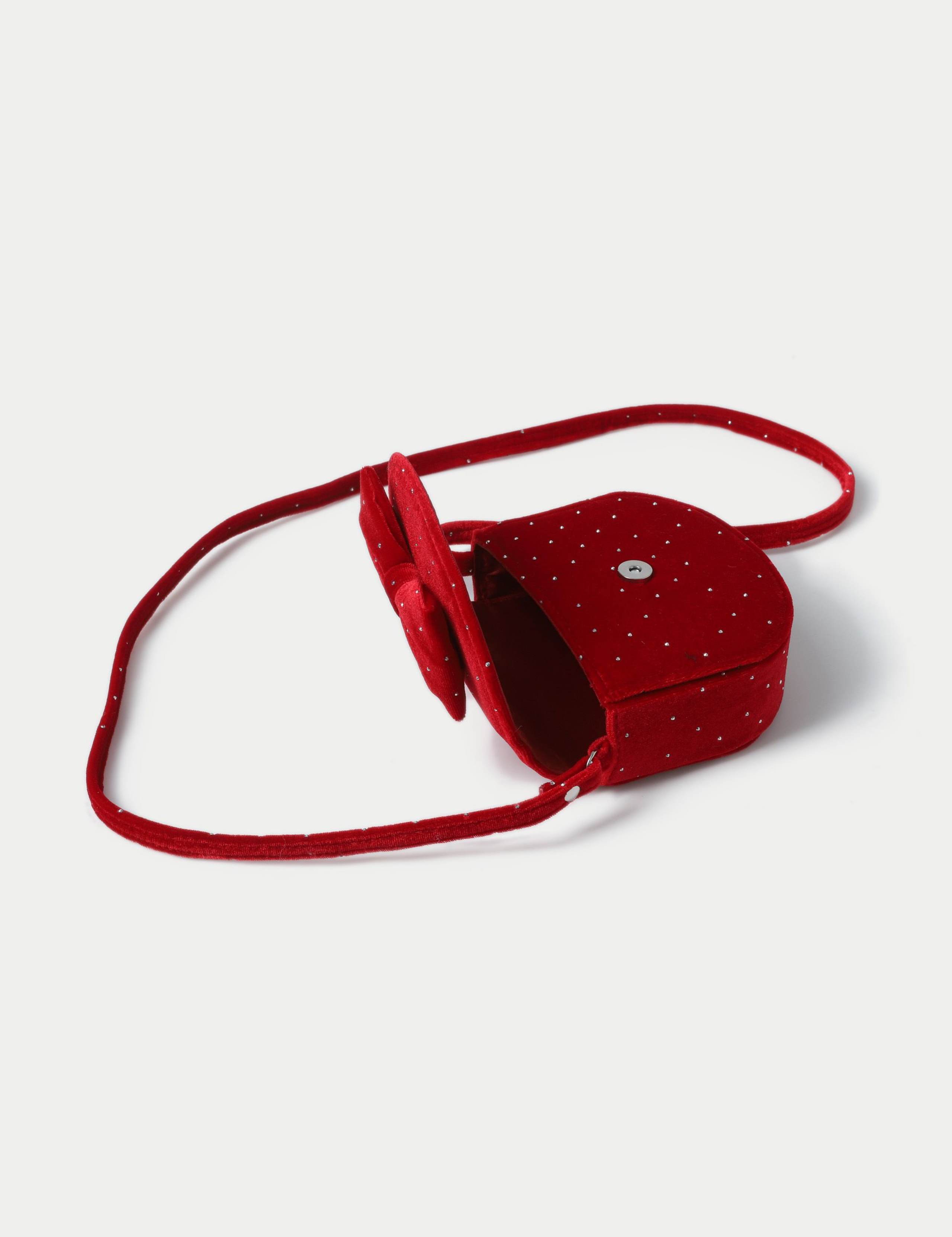 Christmas Red Velvet Bow Bag 2 of 3