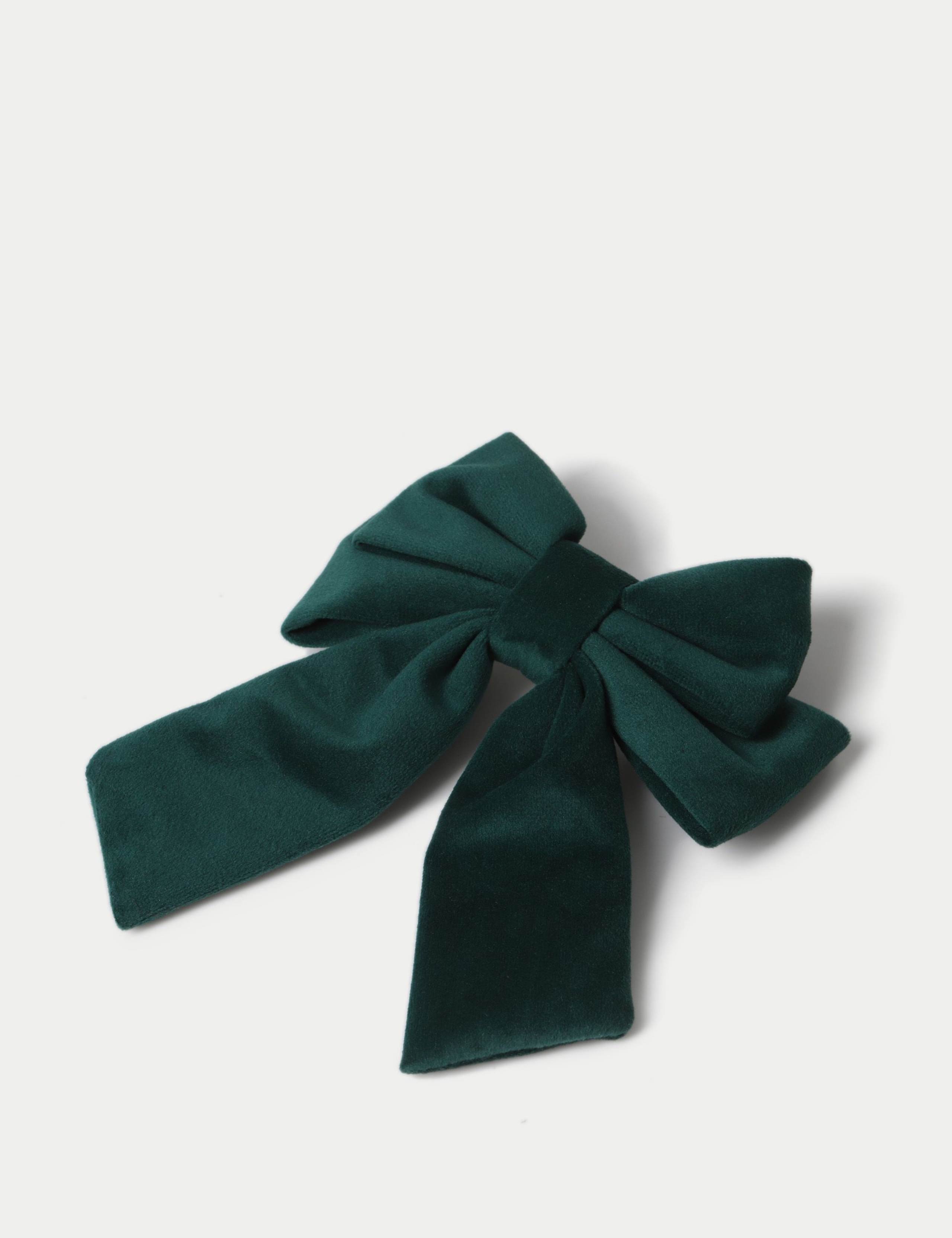 Christmas Green Velvet Bow 3 of 3
