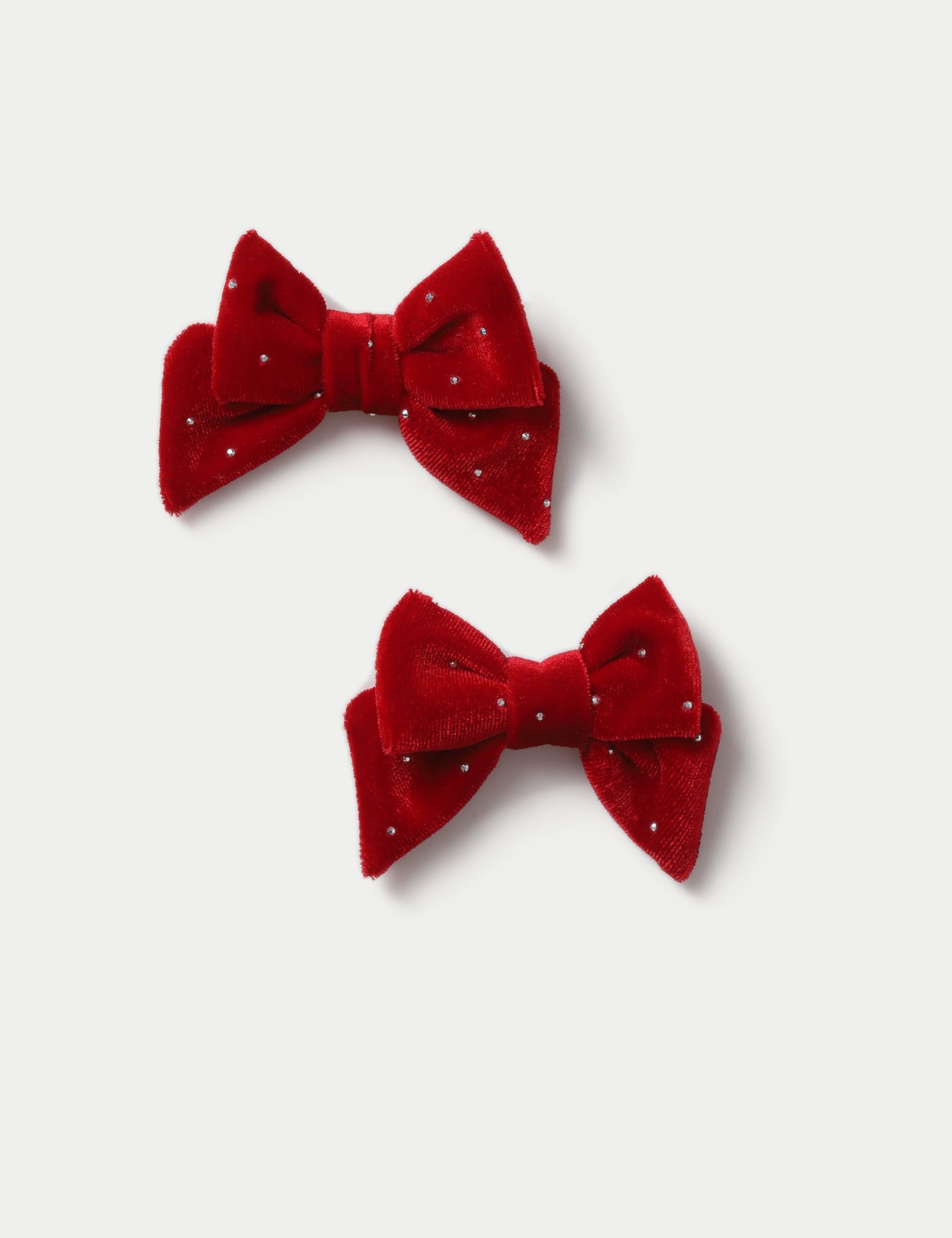 Christmas Red Velvet Bow Clips 1 of 3