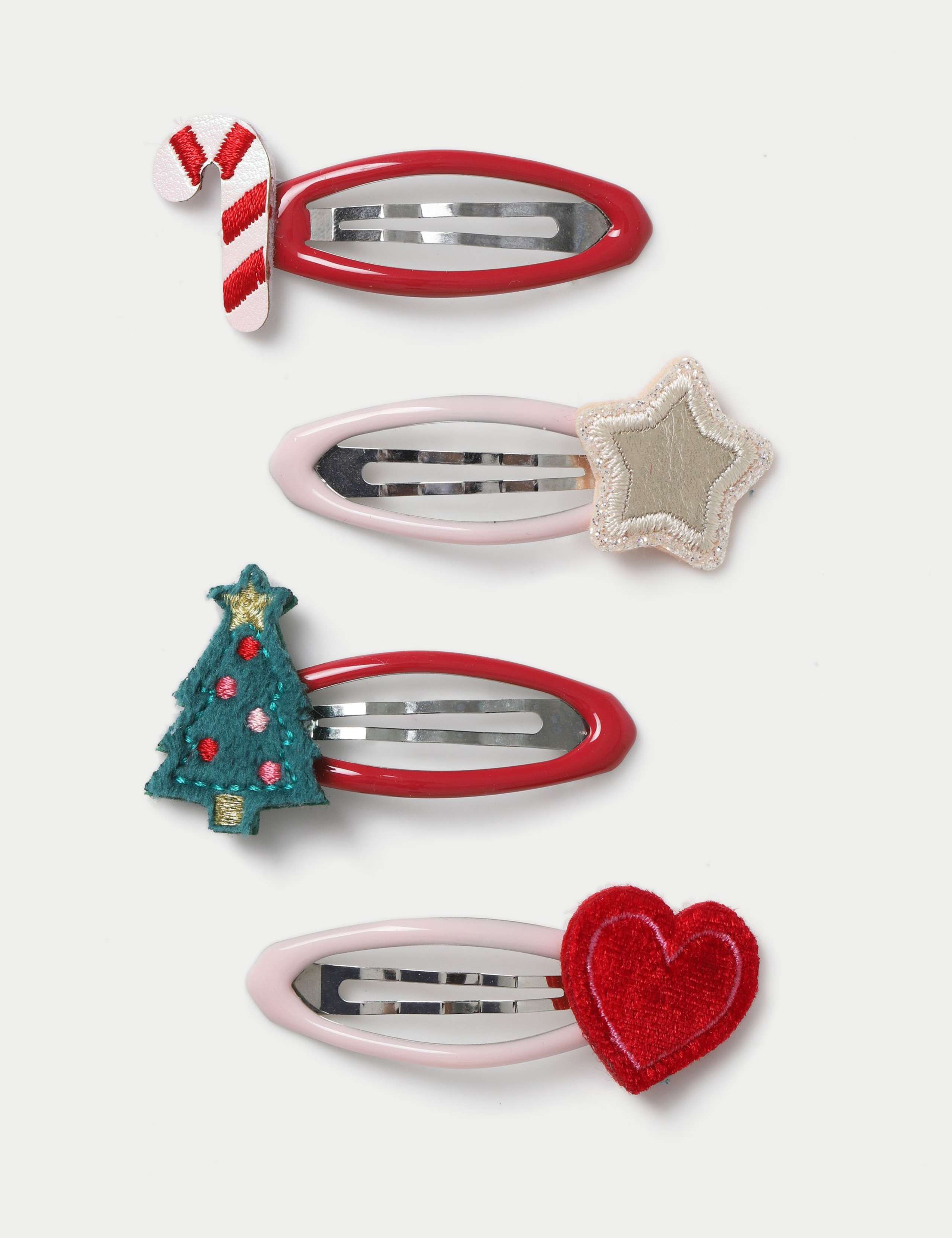 Christmas Novely 4 Pack Hair Snaps 1 of 2
