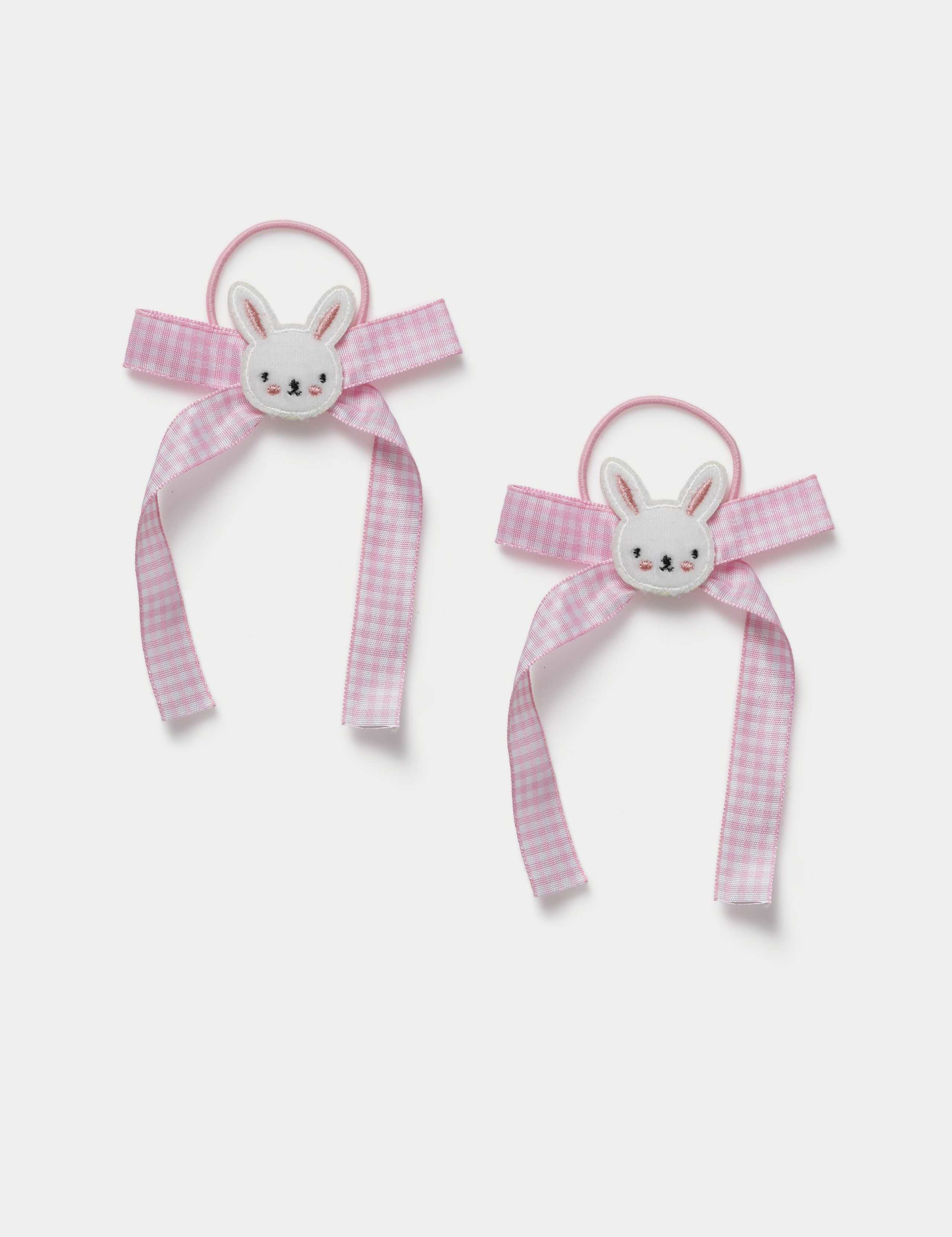Easter Gingham Bow Bunny Ponios 1 of 3
