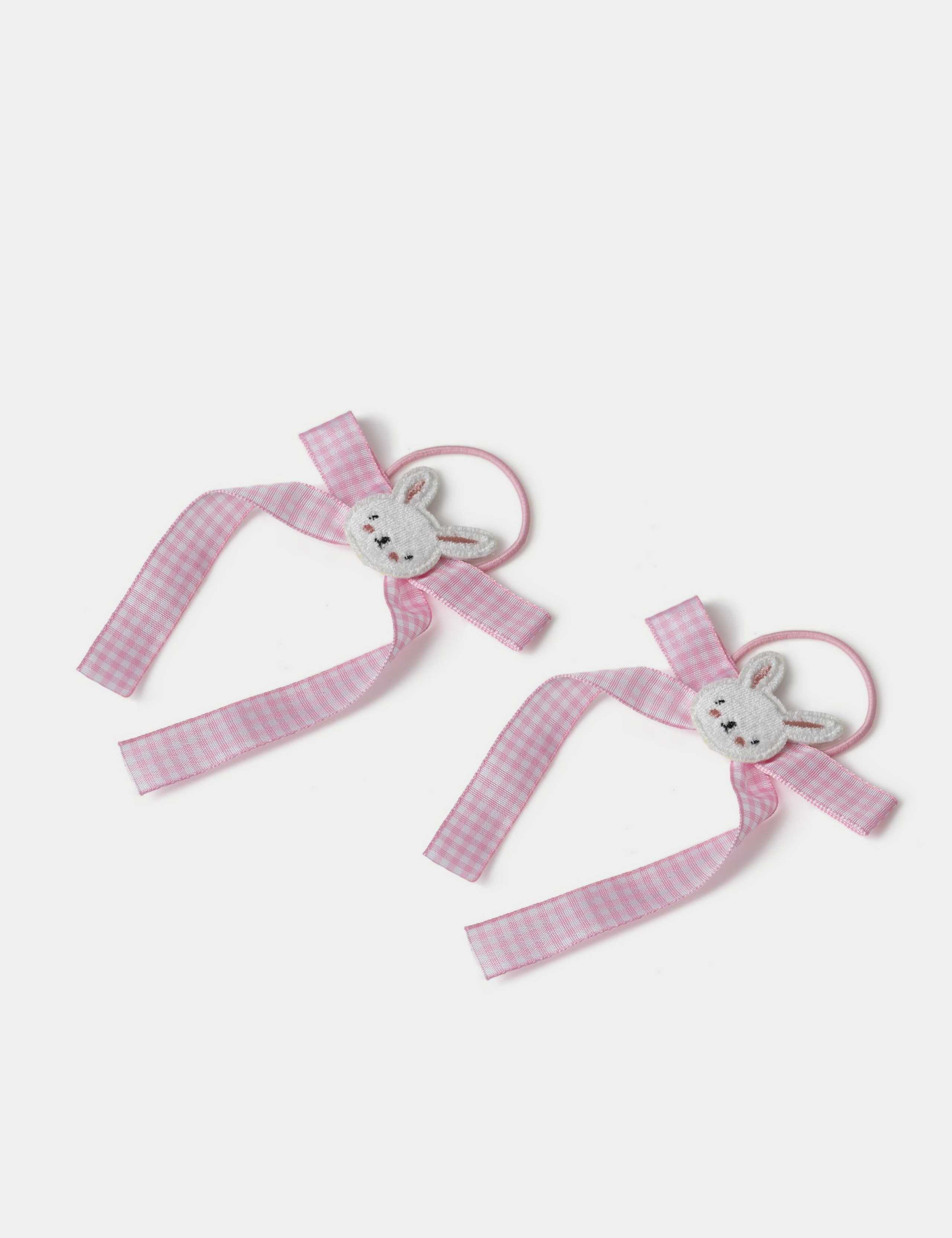 Easter Gingham Bow Bunny Ponios 2 of 3