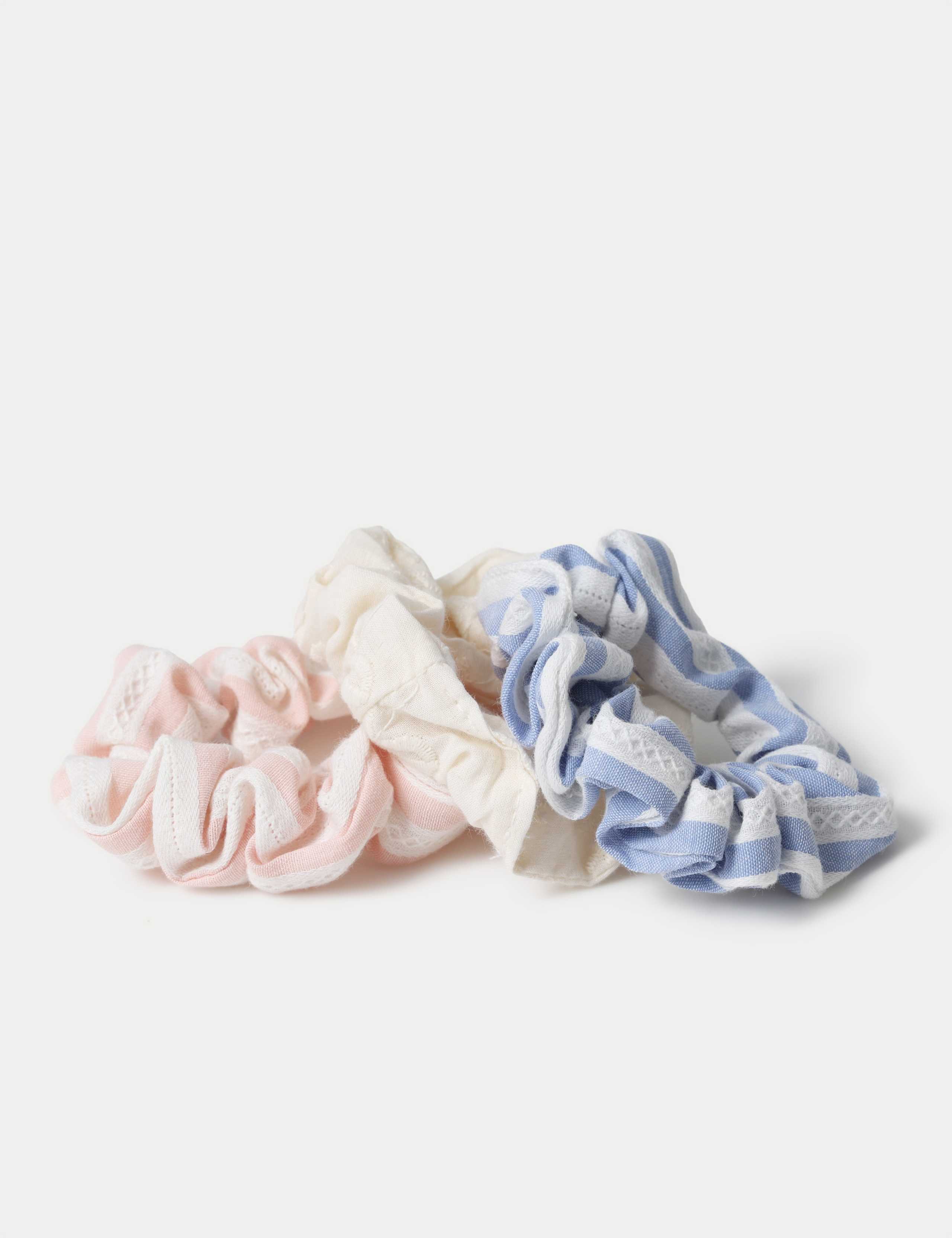 3 Pack Mini Stripe Scrunchies 2 of 2