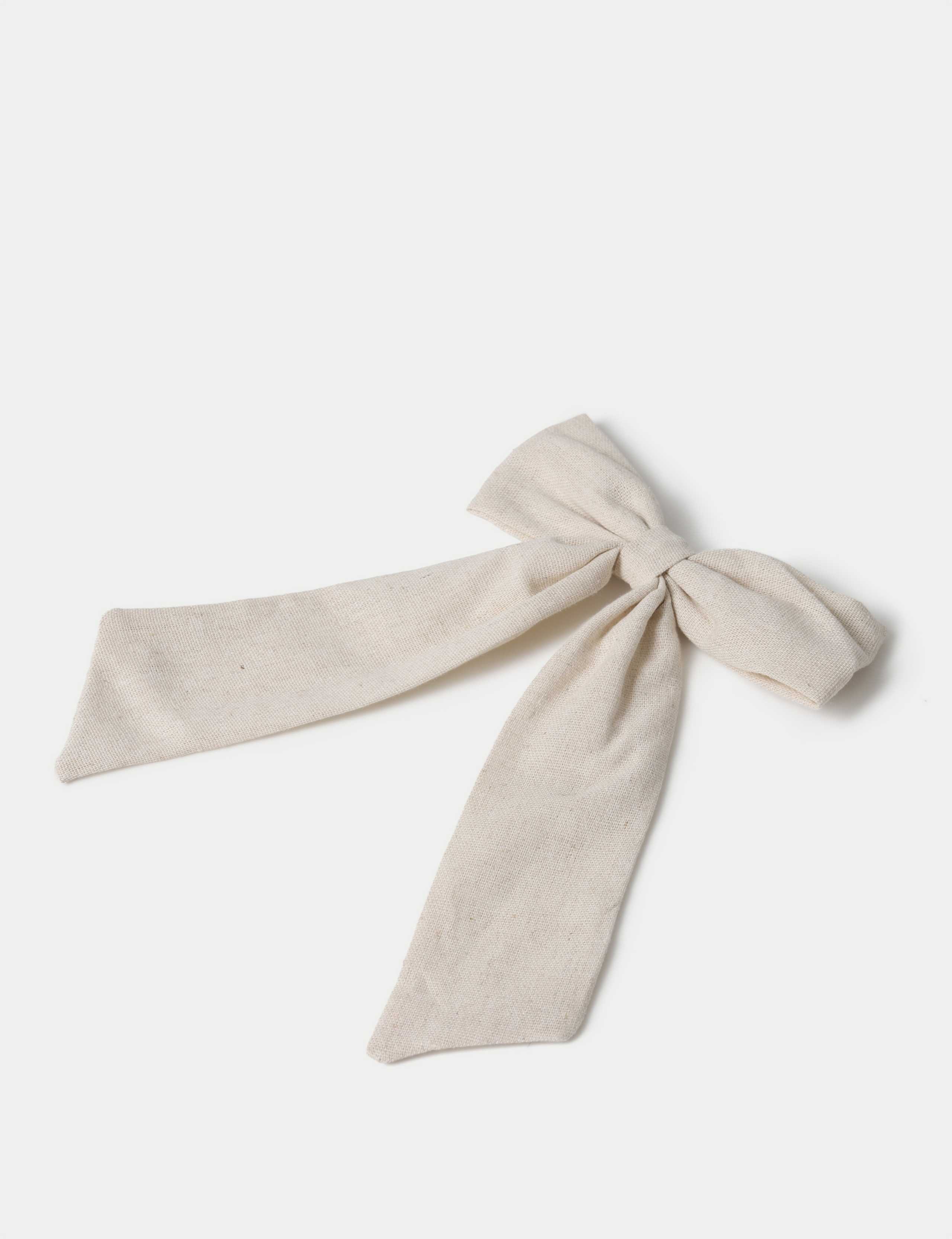 Beige linen bow 2 of 2