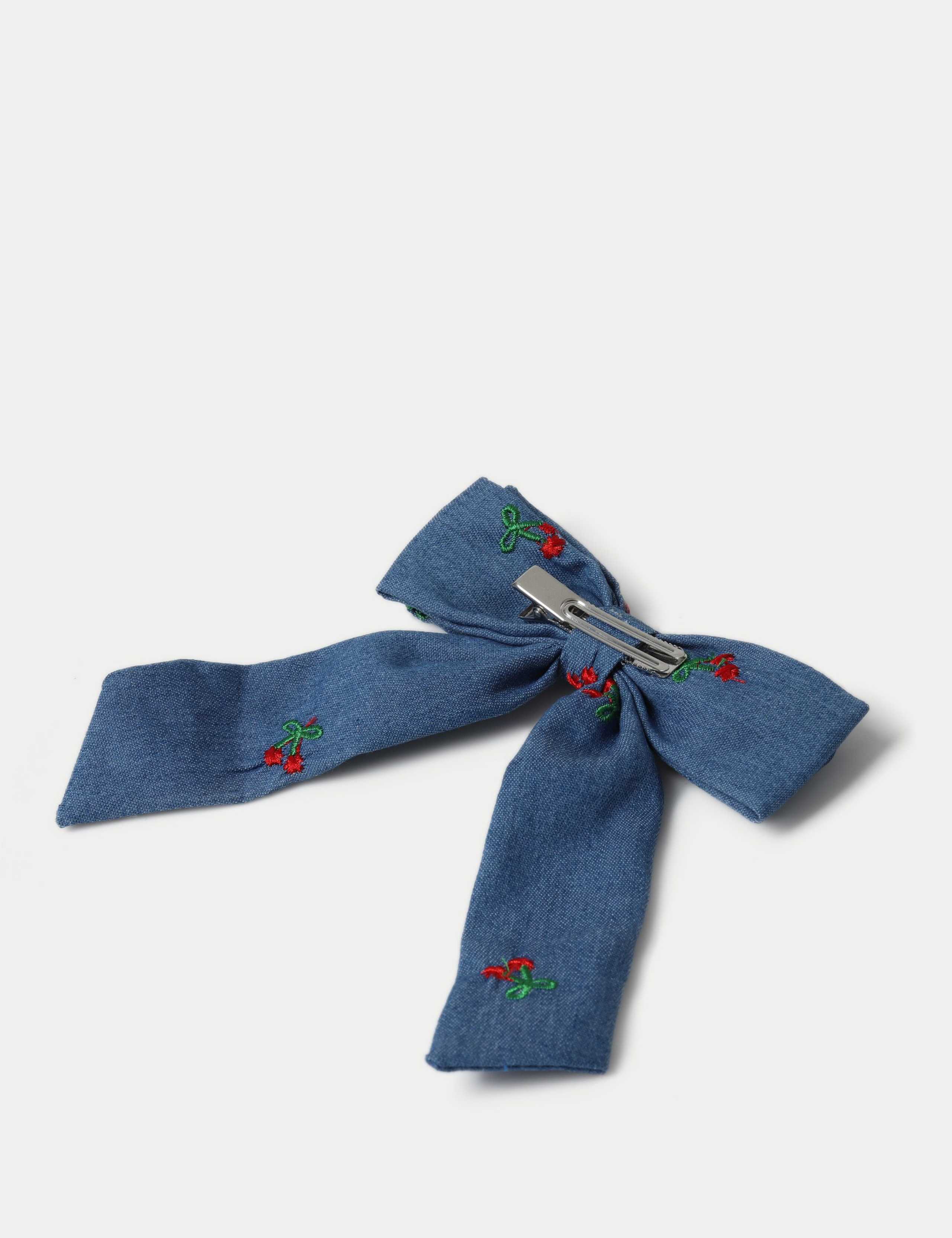 YG Fruit Embroidered Denim Bow 3 of 3