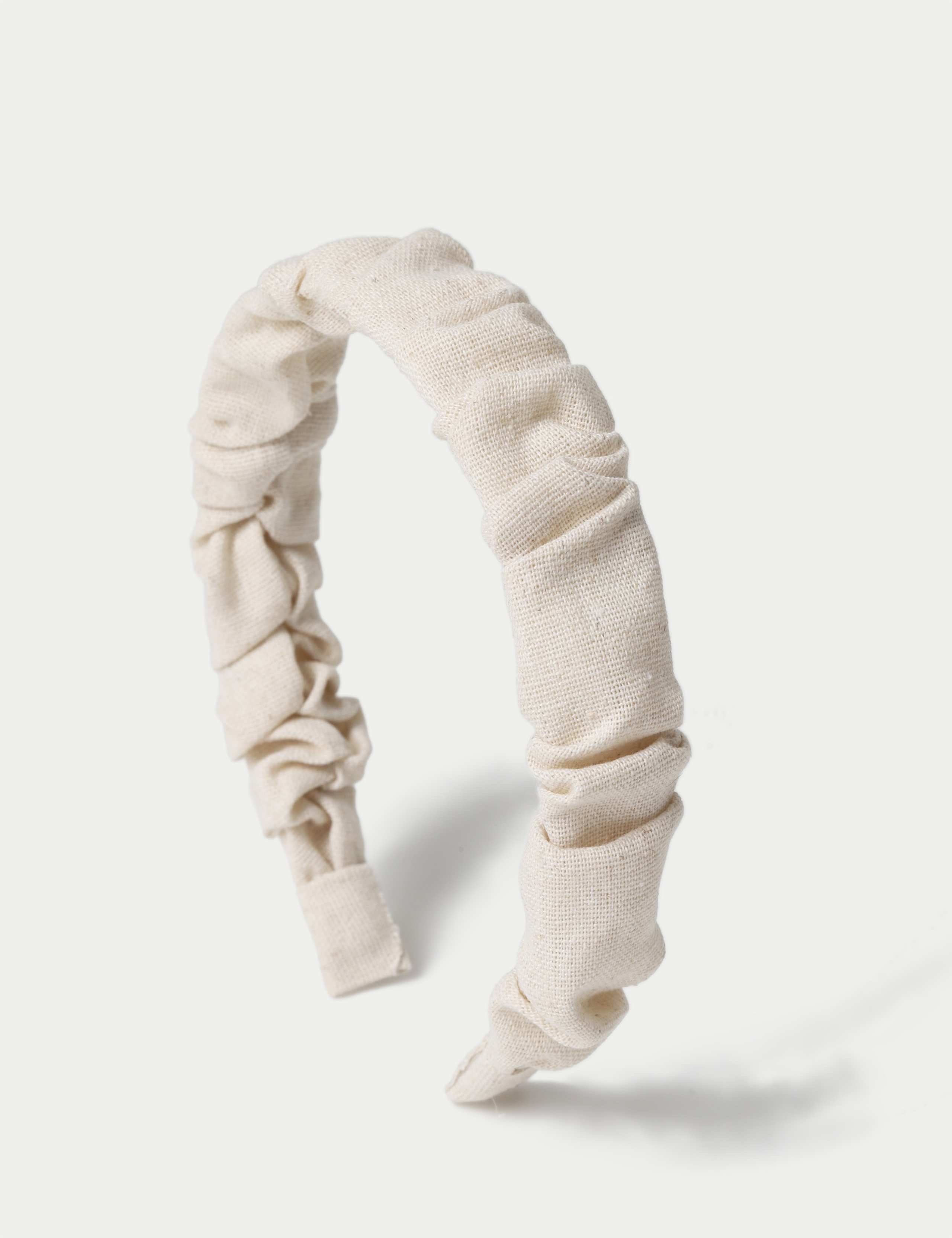 OG BEIGE LINEN ROUCHED AB 1 of 2