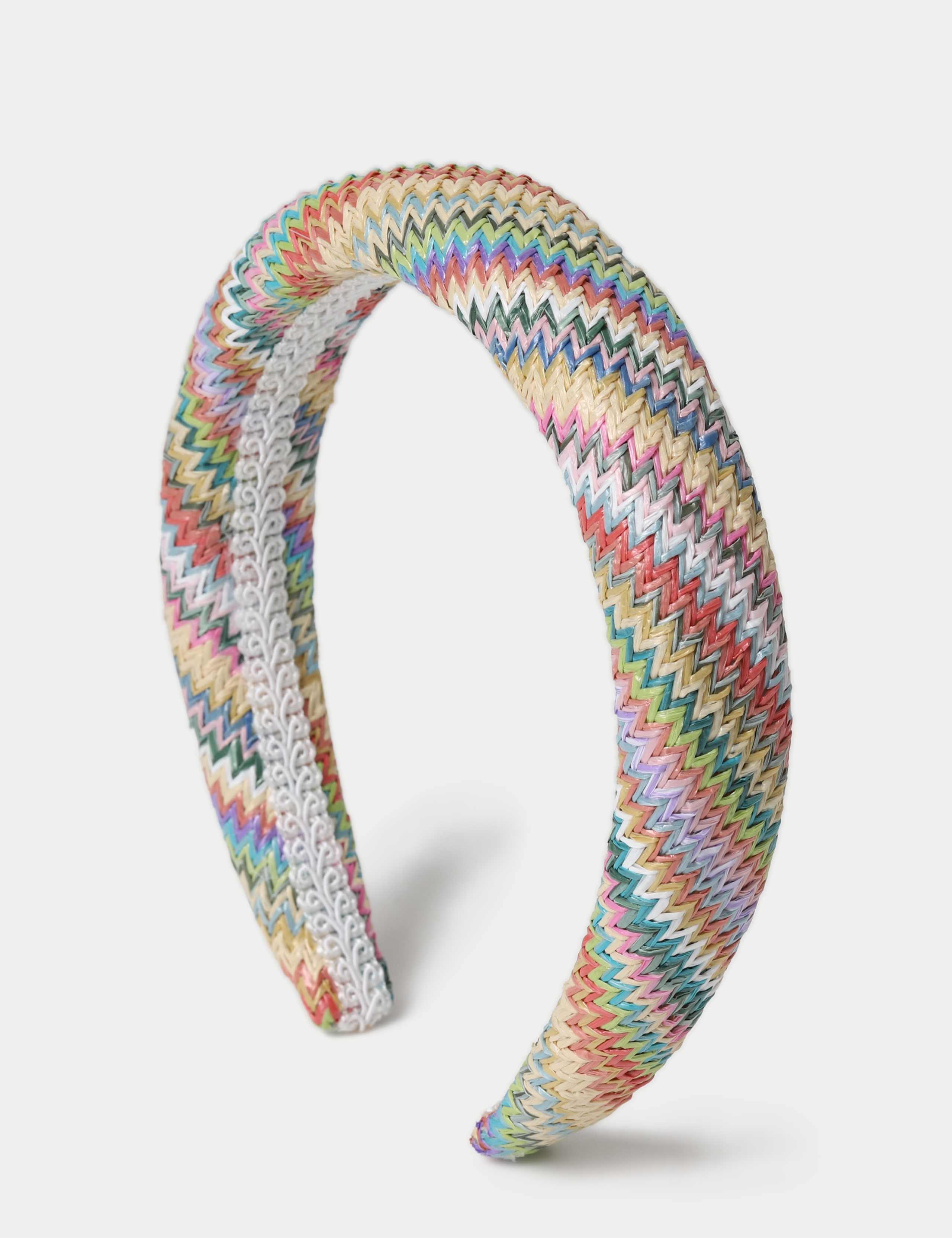 Multicoloured Raffia Aliceband 1 of 2