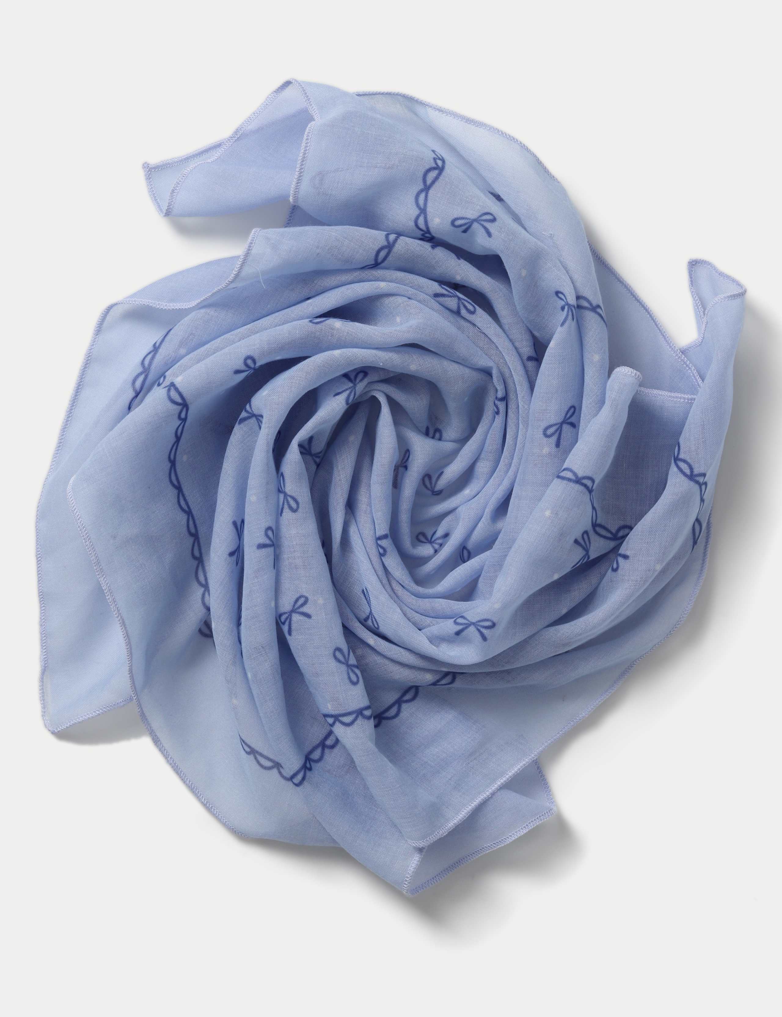 Blue Bow Print Scarf 2 of 2