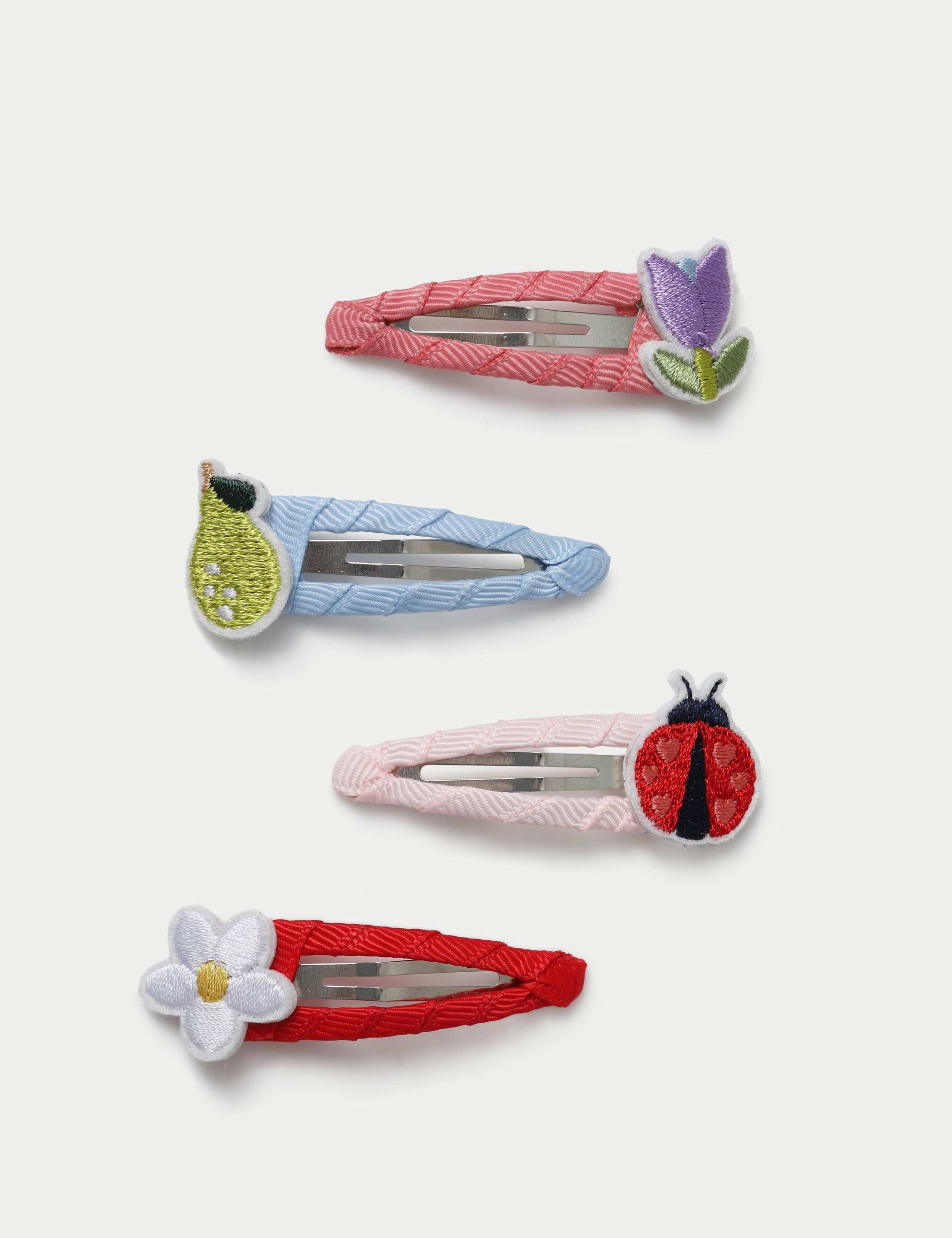 4 Pack Floral Hair Clips 1 of 2