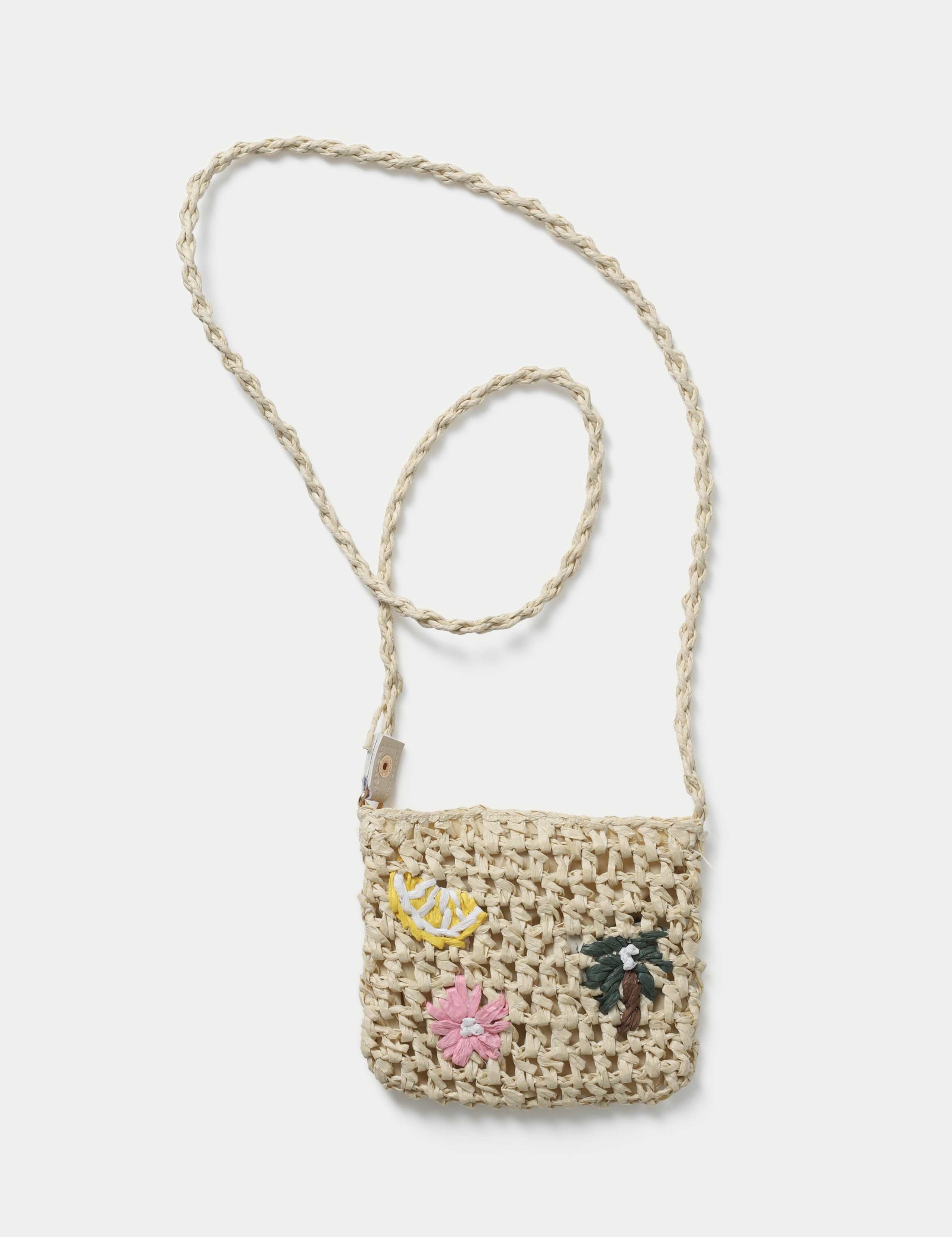 YG EMBROIDERED RAFIA BAG 1 of 3