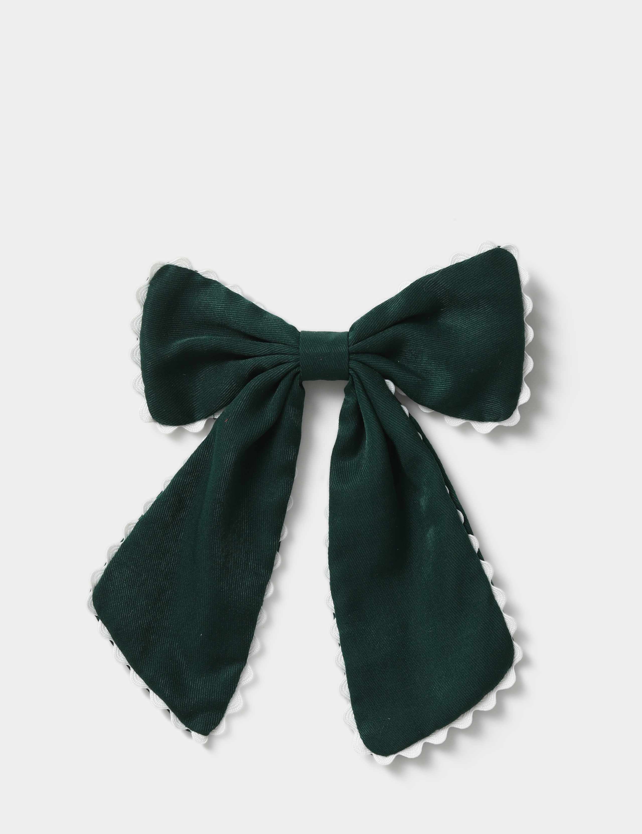 Back To School Green Scallop Edge Bow 1 of 3