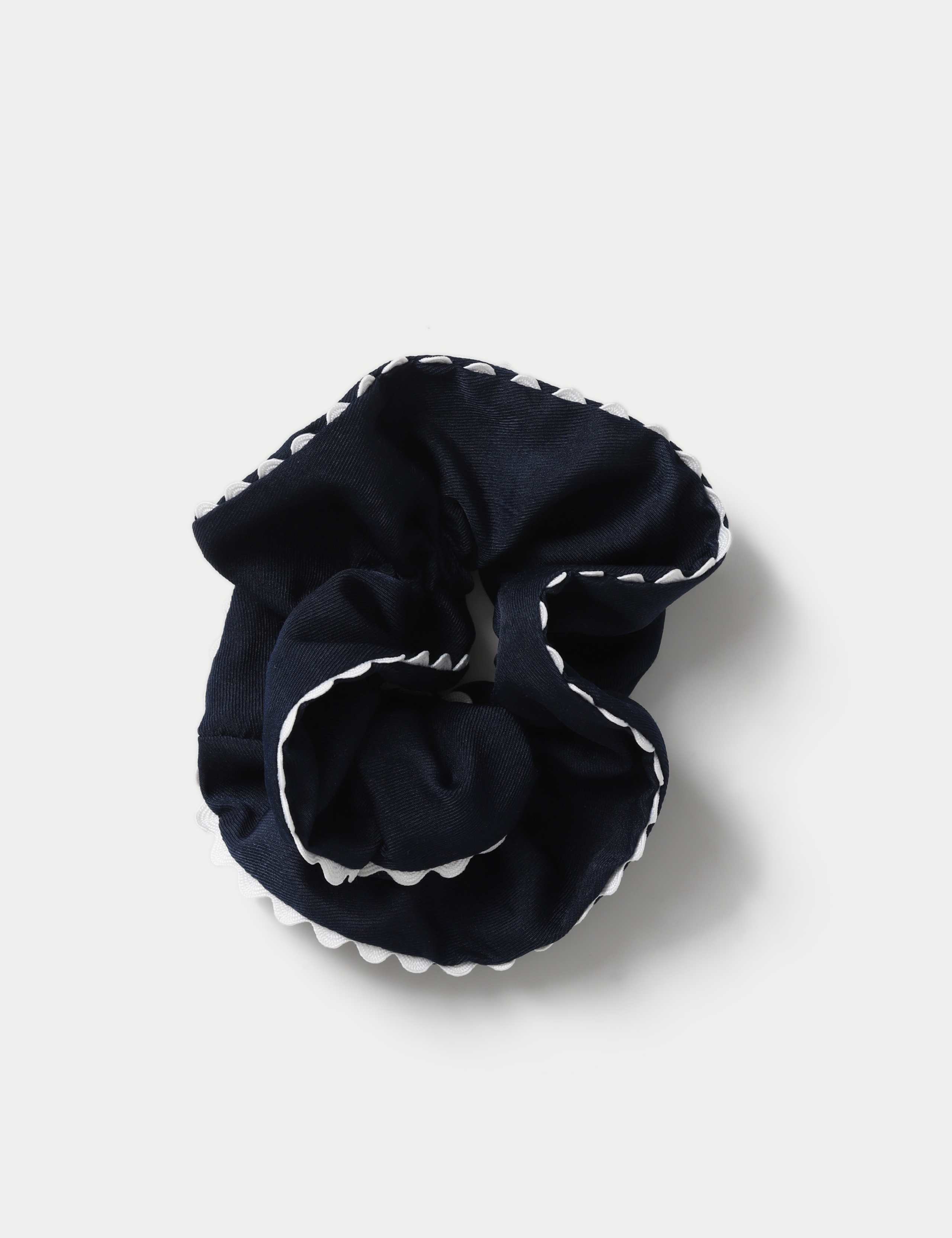 Back To School Navy Scallop Scrunchie 1 of 2