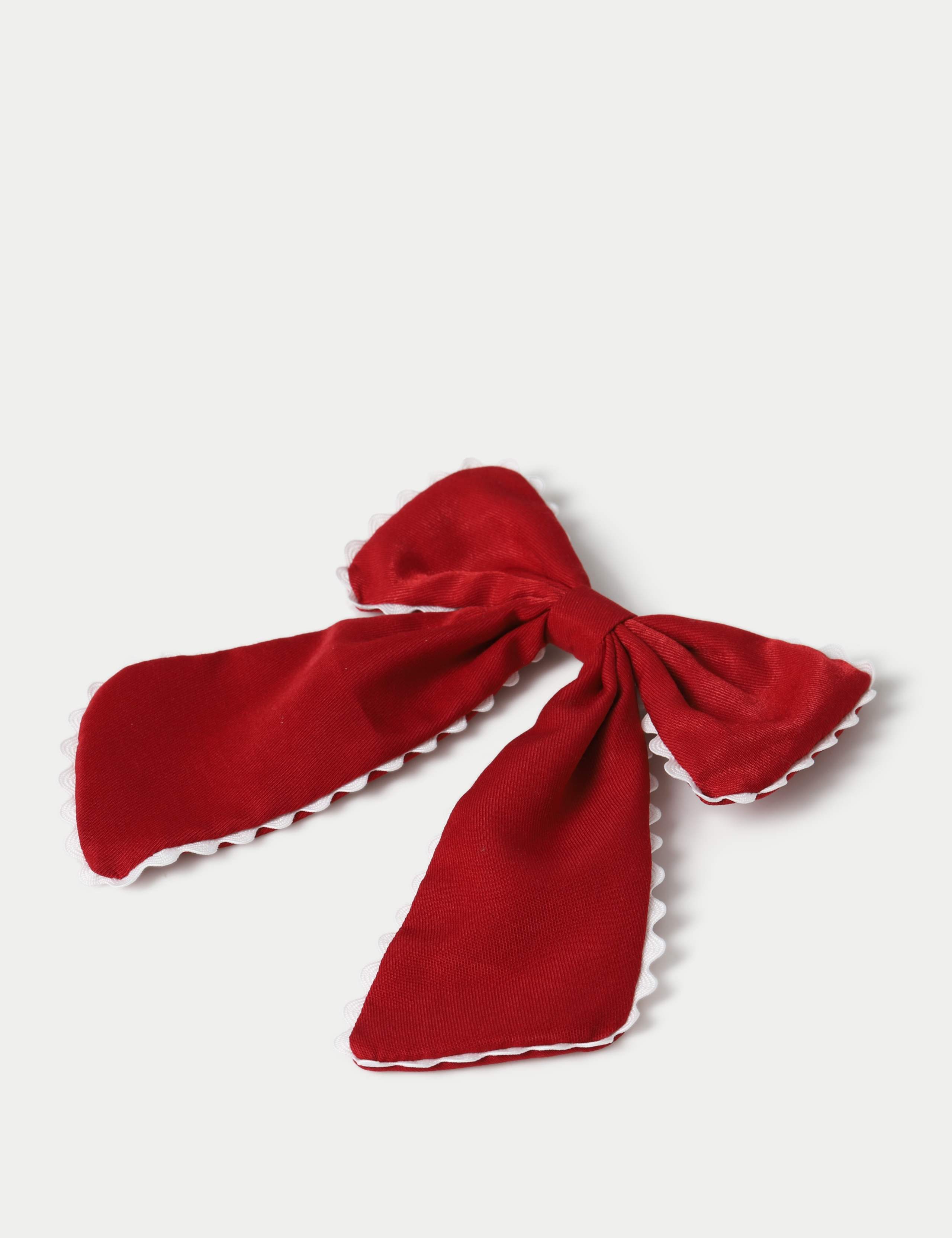 Back To School Red Scallop Edge Bow 2 of 3